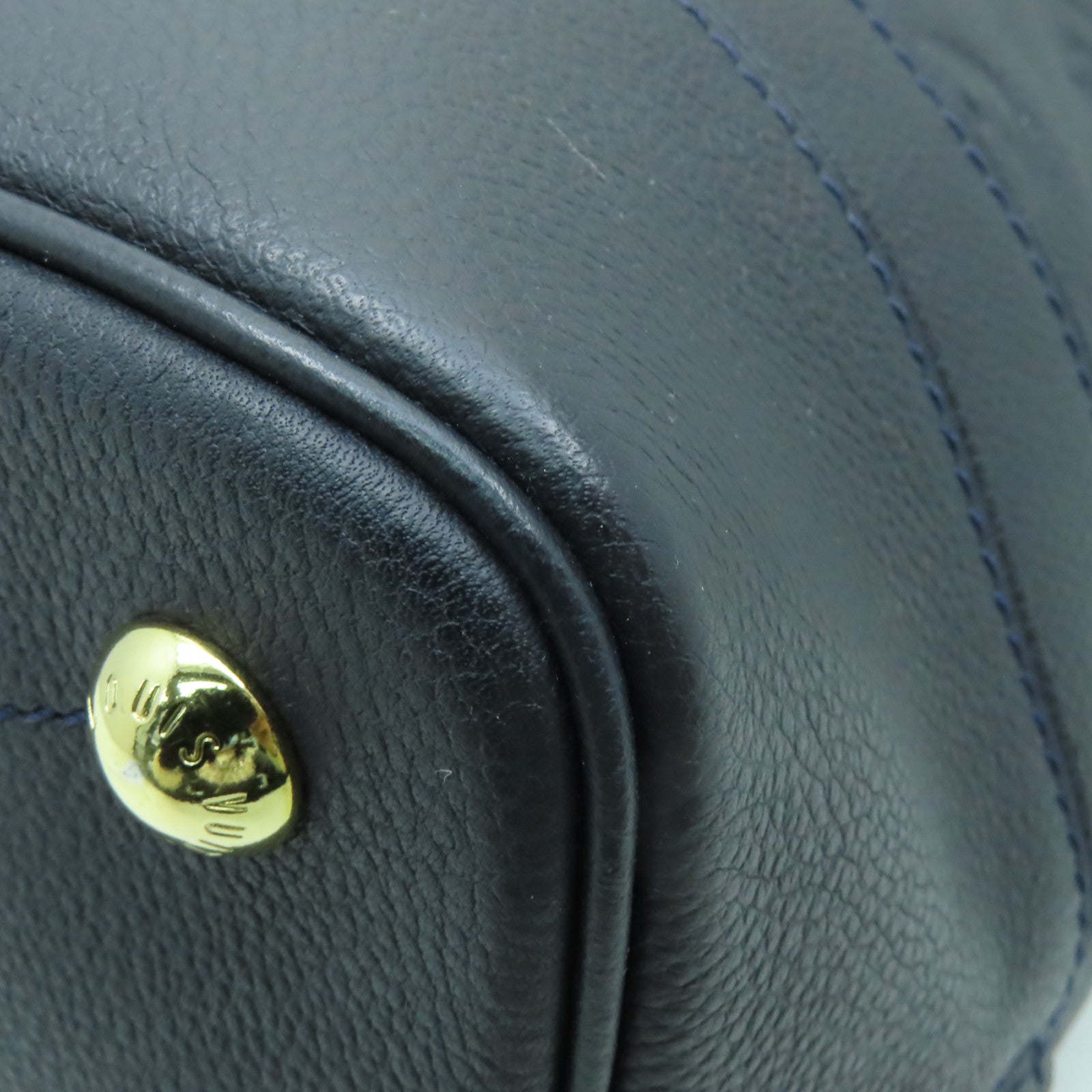 LOUIS VUITTON Monogram Empreinte Citadine PM金扣手挽袋黑色