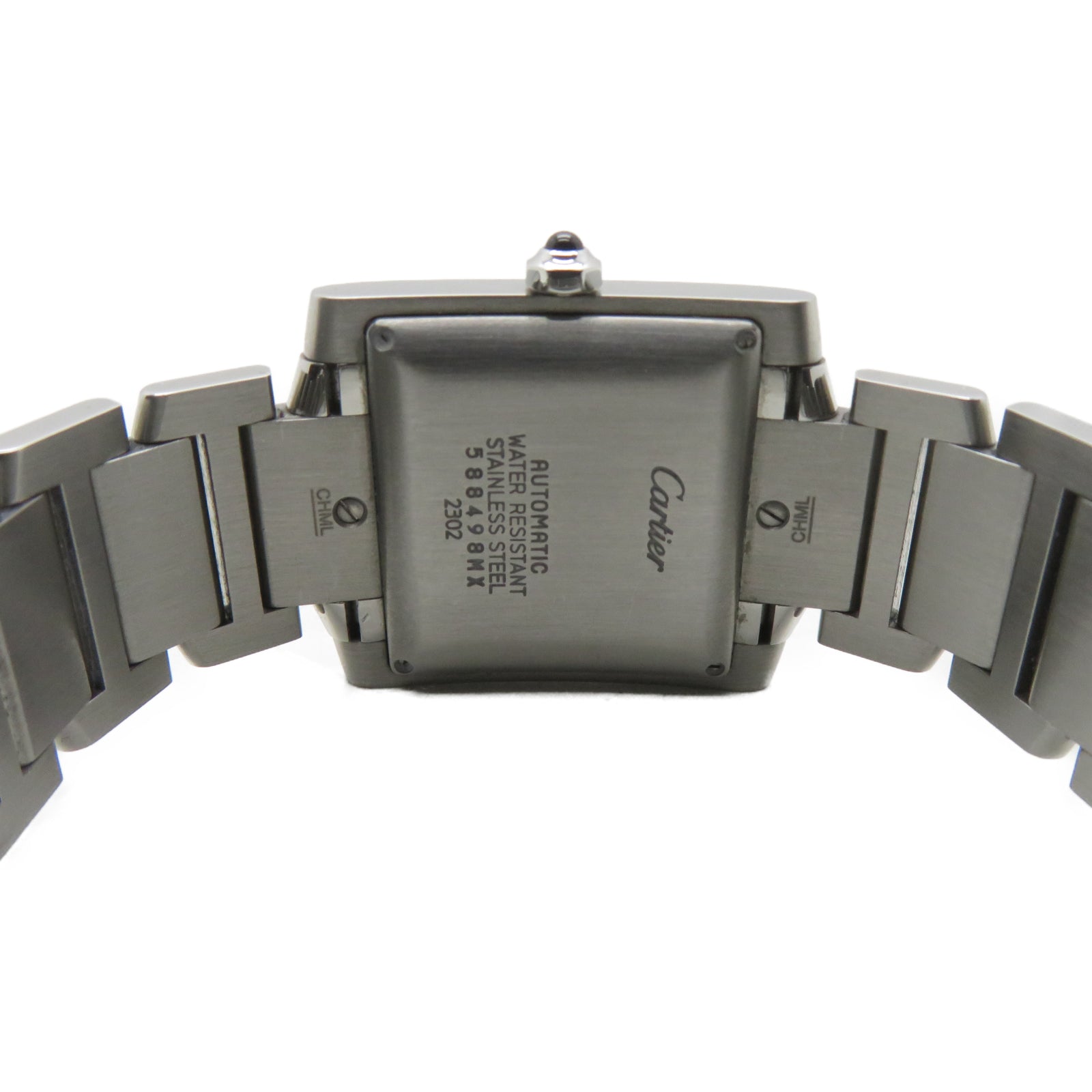 CARTIER Tank Francaise不鏽鋼自動機芯手錶白色
