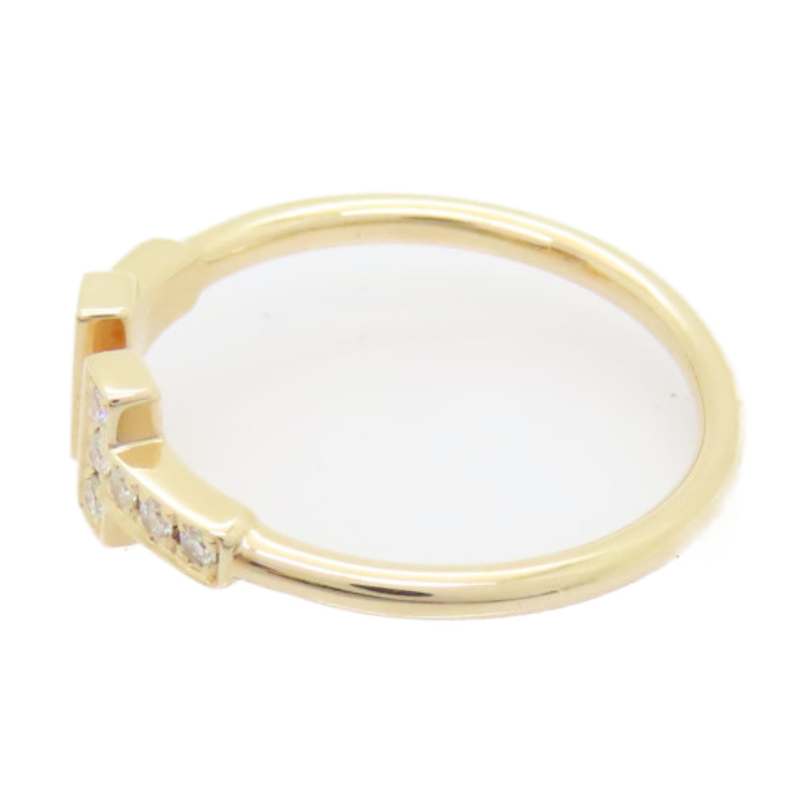 TIFFANY＆CO 18K玫瑰金T Wire Diamond Ring戒指US#6.75