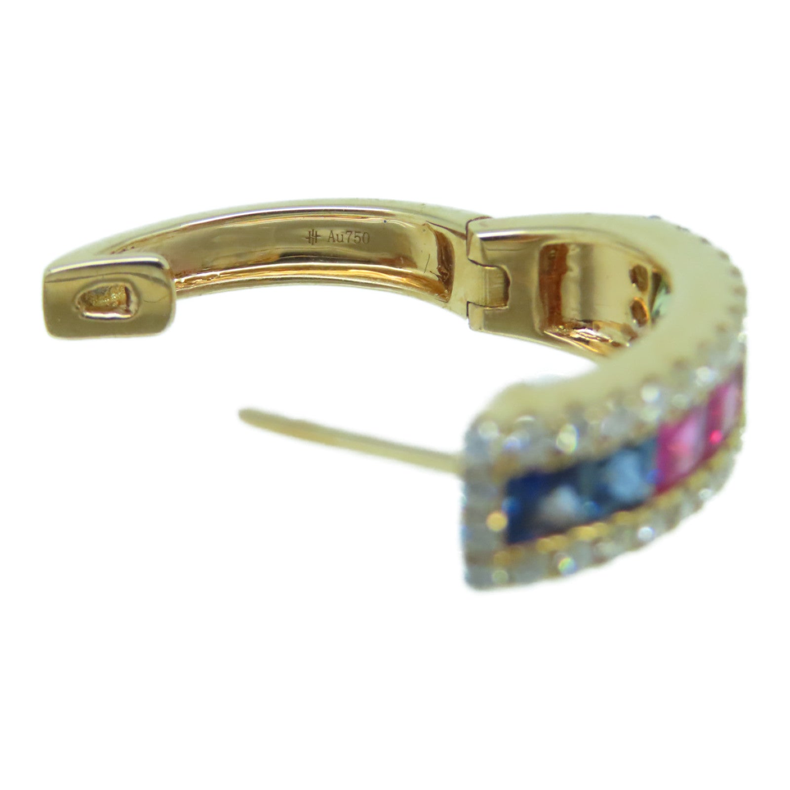 JEWELRY 【激減優惠】18K玫瑰金Multi Sapphire Diamond Earrings 1.51ct藍寶石/0.478ct鑽石耳環