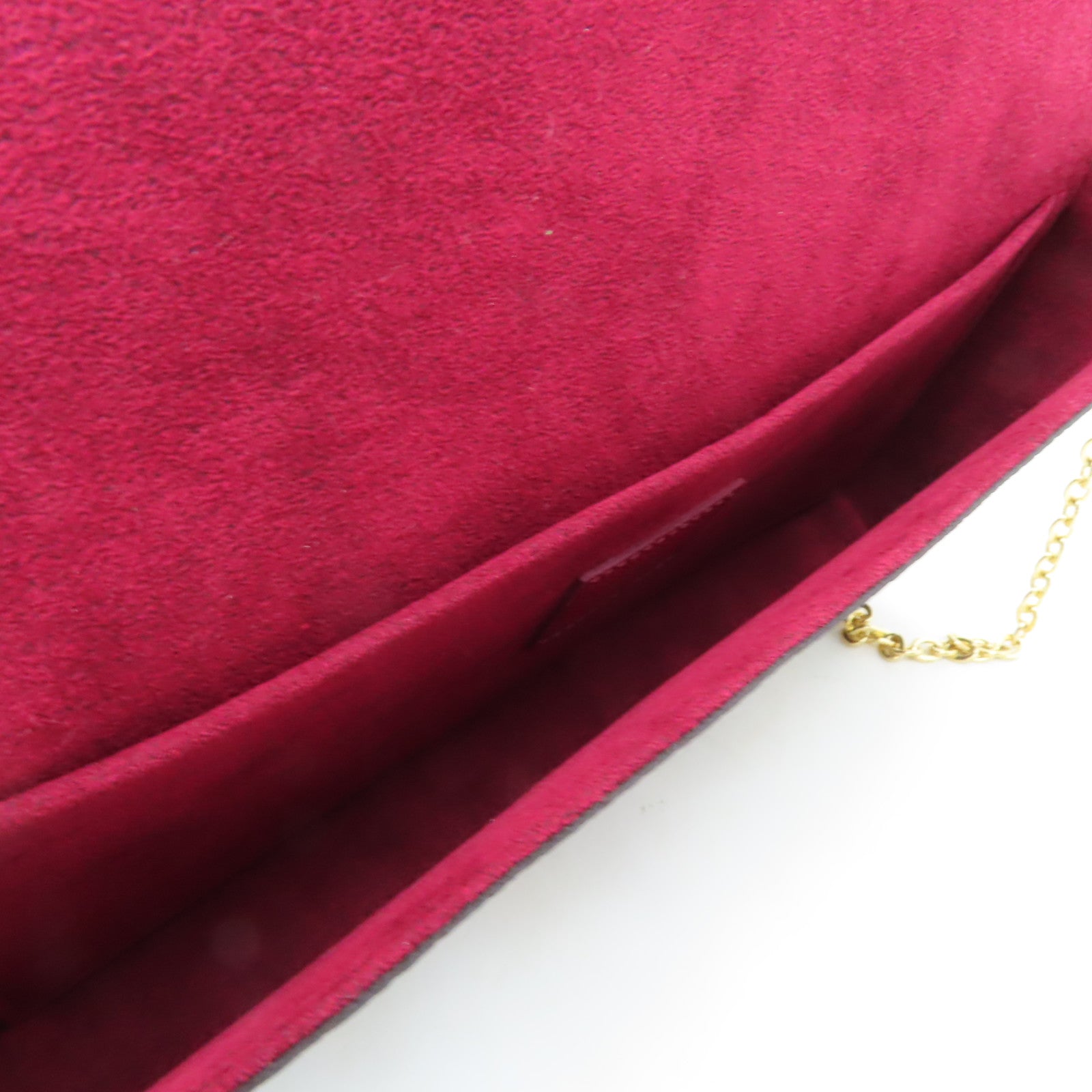LOUIS VUITTON Monogram Felicie Pochette金扣鏈帶肩背袋啡色