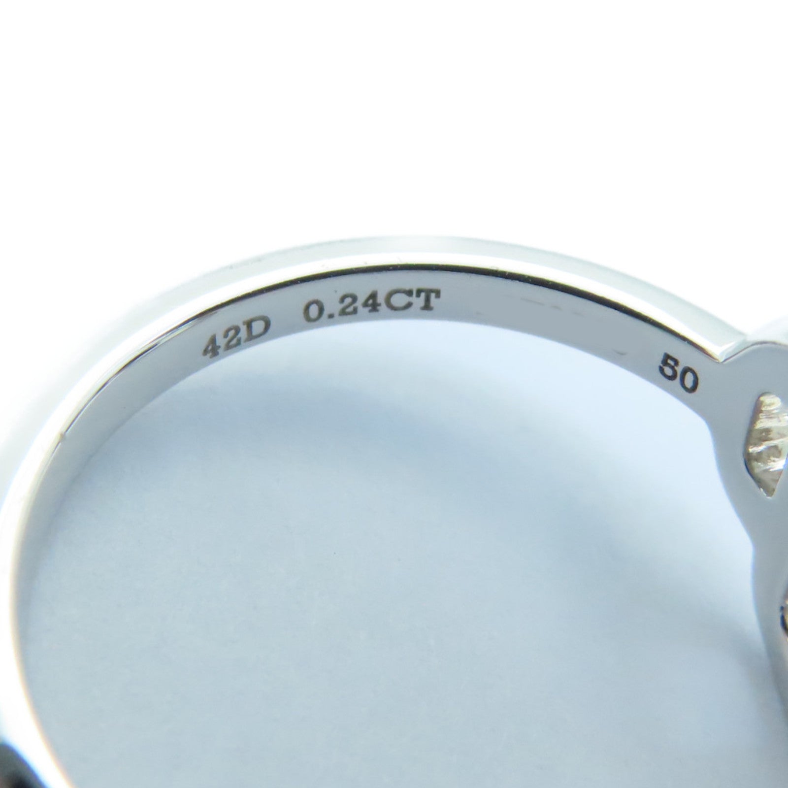 HERMES 【激減優惠】18K白金Diamond Ring0.24ct鑽石戒指Hermes#50/US#5.25