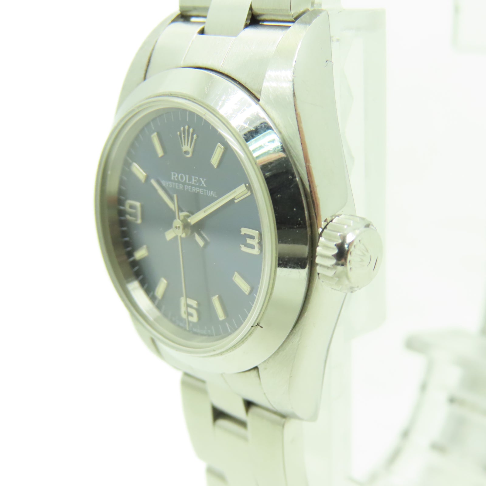 ROLEX Oyster Perpetual 26mm不鏽鋼手錶自動機芯海軍藍色