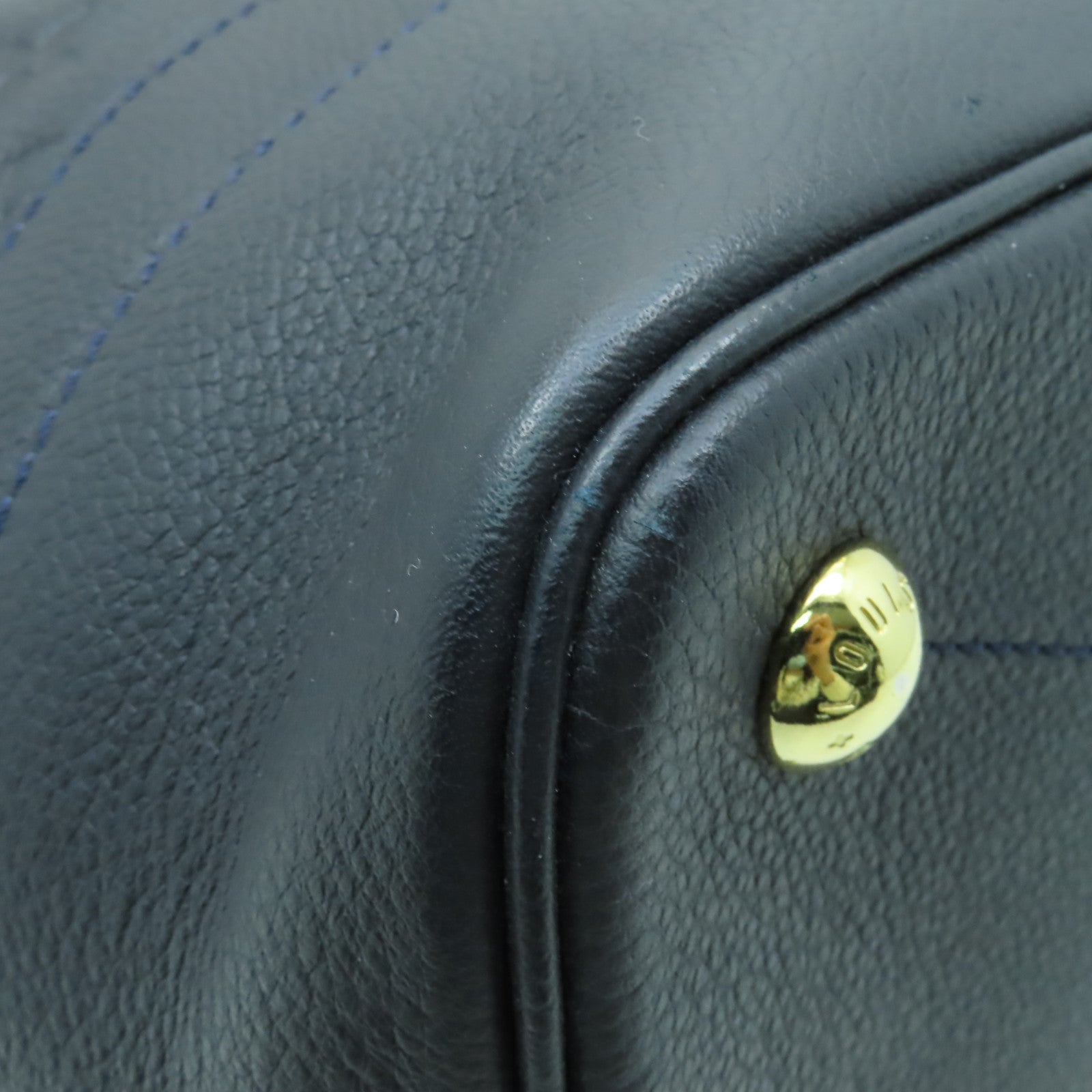 LOUIS VUITTON Monogram Empreinte Citadine PM金扣手挽袋黑色