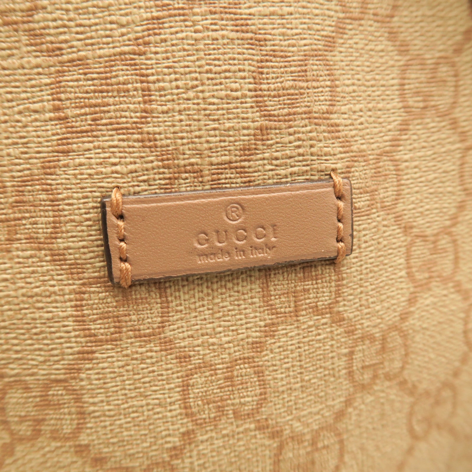 GUCCI PVC Bag銀扣手挽肩背兩用袋淺褐色/粉紅色