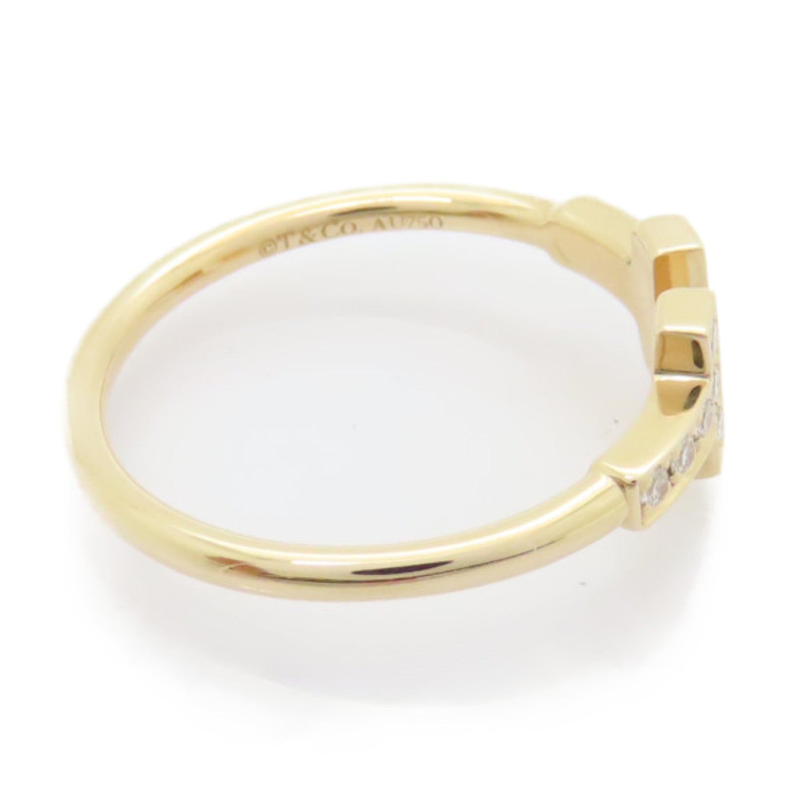 TIFFANY＆CO 18K玫瑰金T Wire Diamond Ring戒指US#6.75