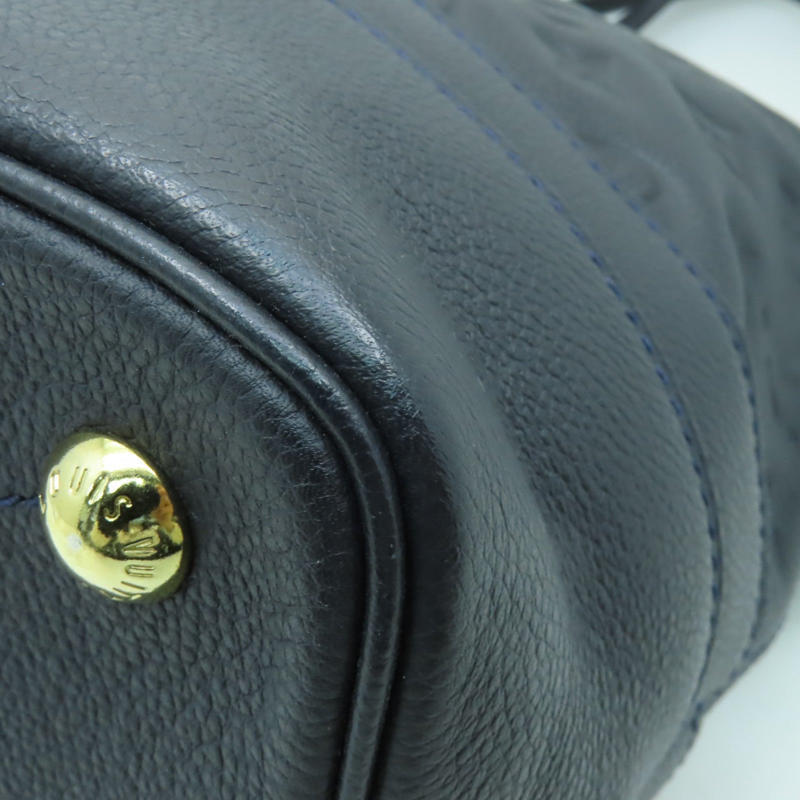 LOUIS VUITTON Monogram Empreinte Citadine PM金扣手挽袋黑色