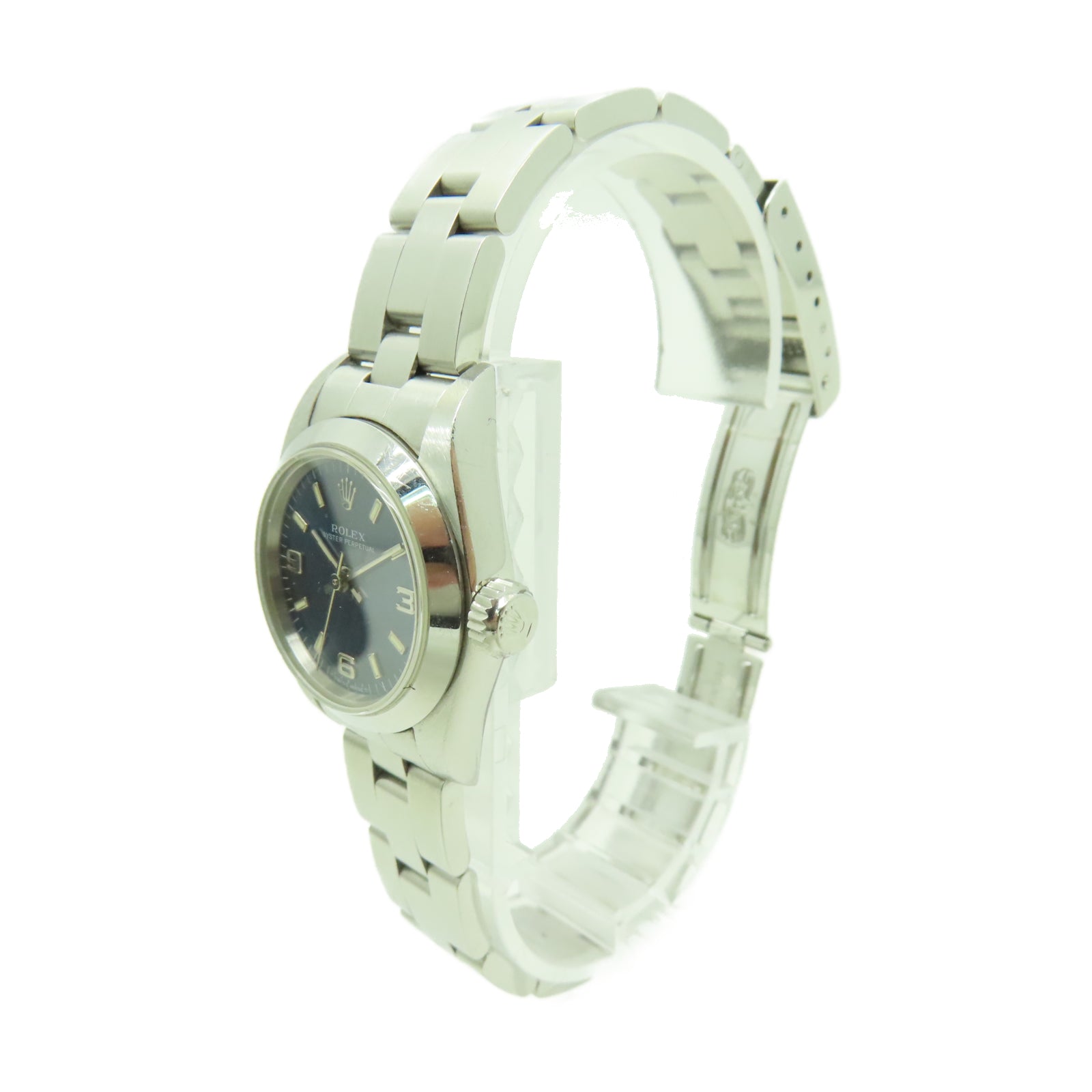 ROLEX Oyster Perpetual 26mm不鏽鋼手錶自動機芯海軍藍色
