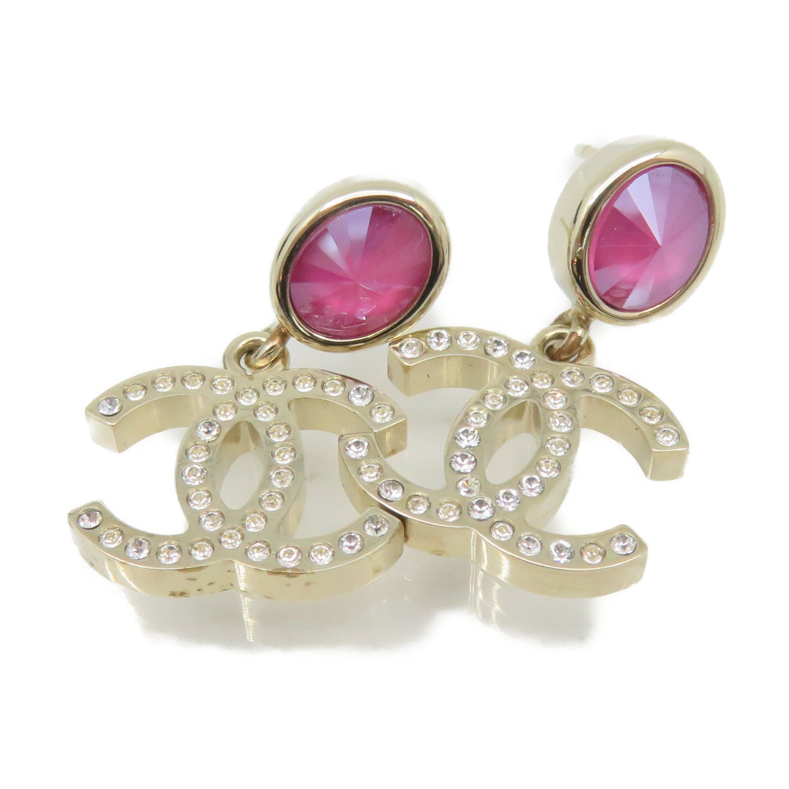 CHANEL 金属/水晶CC Earrings耳环