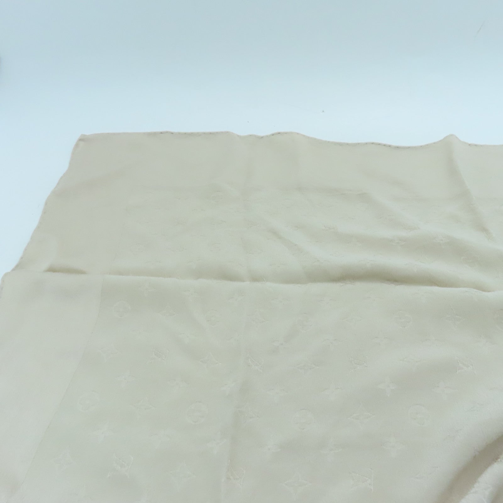 LOUIS VUITTON Silk Scarf Beige
