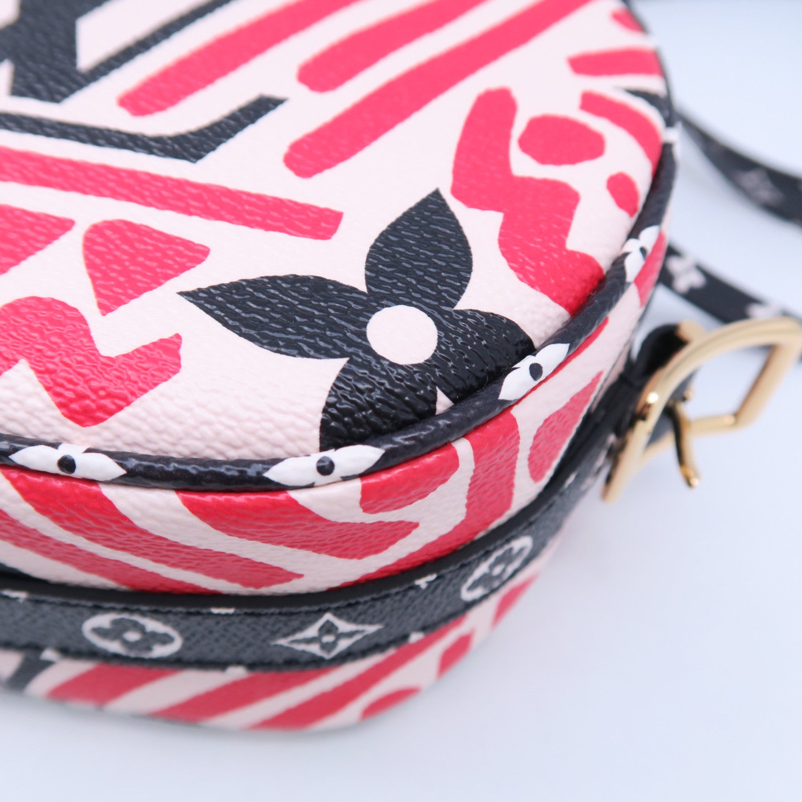 LOUIS VUITTON 【激減優惠】Monogram Giant Boite Chapeau金扣肩背袋紅色/黑色/白色
