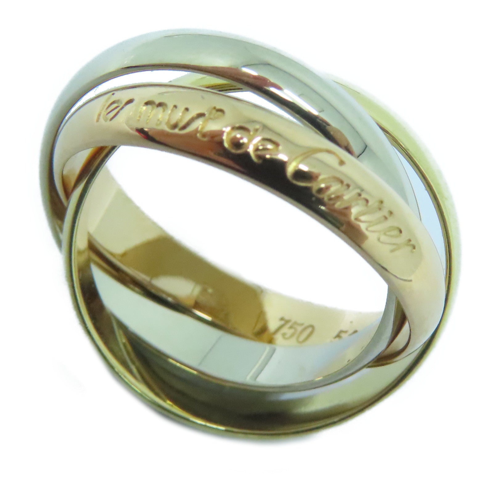 CARTIER 18K黃金/玫瑰金/白金Trinity Ring 2.8mm戒指US#5.75/Cartier#51金色/粉金色/銀色