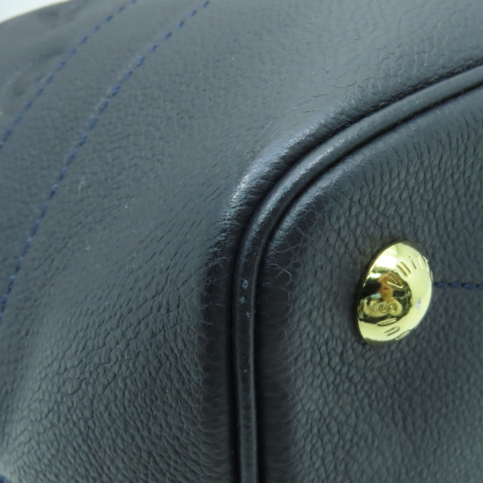 LOUIS VUITTON Monogram Empreinte Citadine PM金扣手挽袋黑色