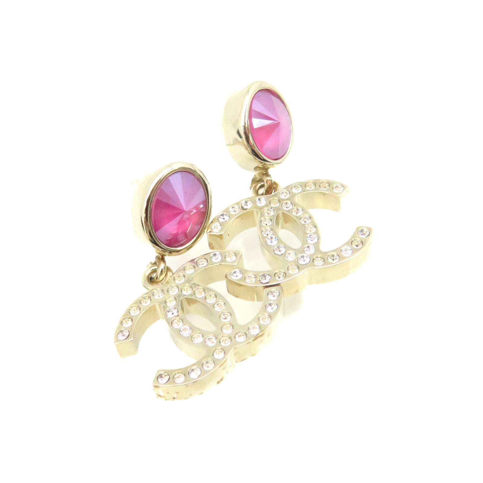 CHANEL 金属/水晶CC Earrings耳环