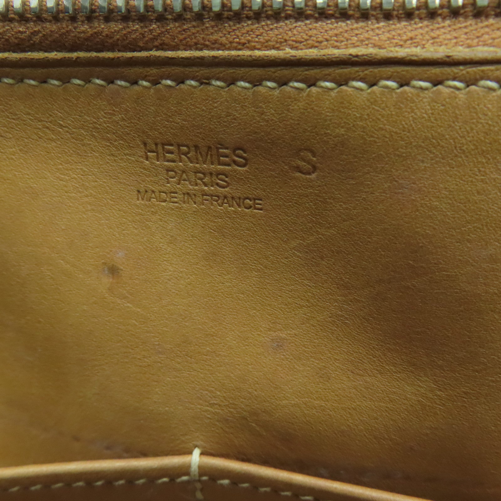 HERMES [Sharp Discount] Epsom Leather Pairs Bombay Silver Buckle Shoulder Bag Brown