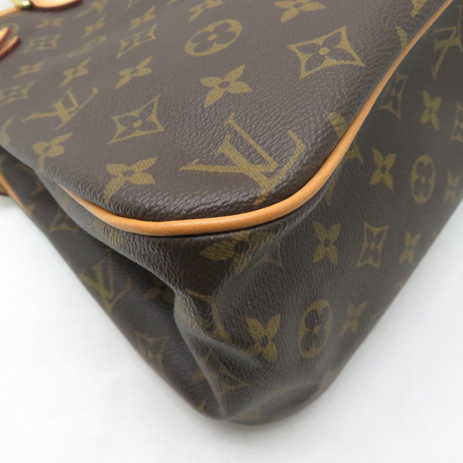 LOUIS VUITTON Monogram Batignolles Horizontal金扣肩背袋啡色