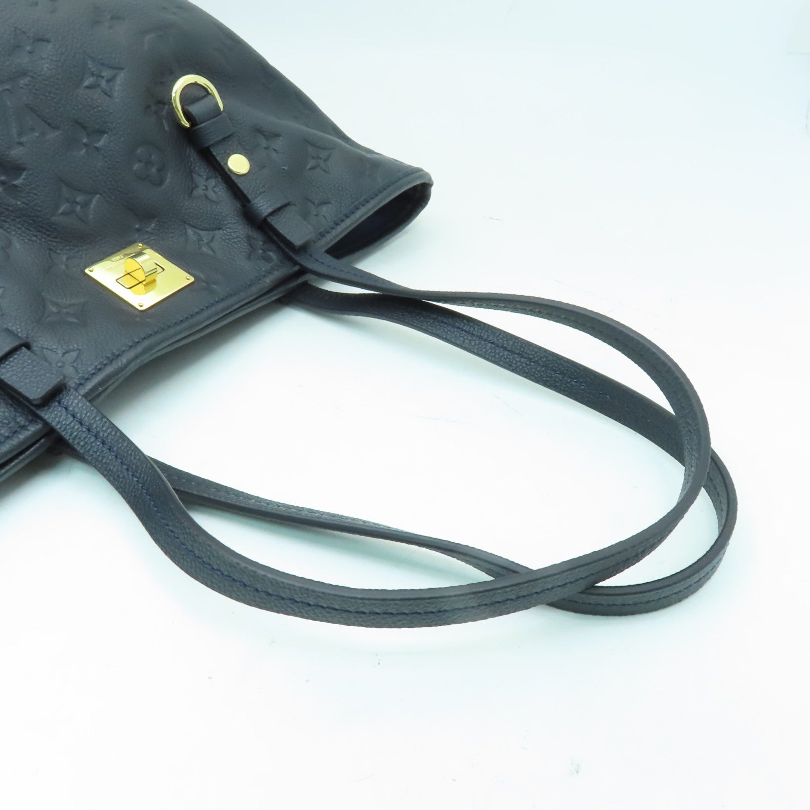 LOUIS VUITTON Monogram Empreinte Citadine PM金扣手挽袋黑色