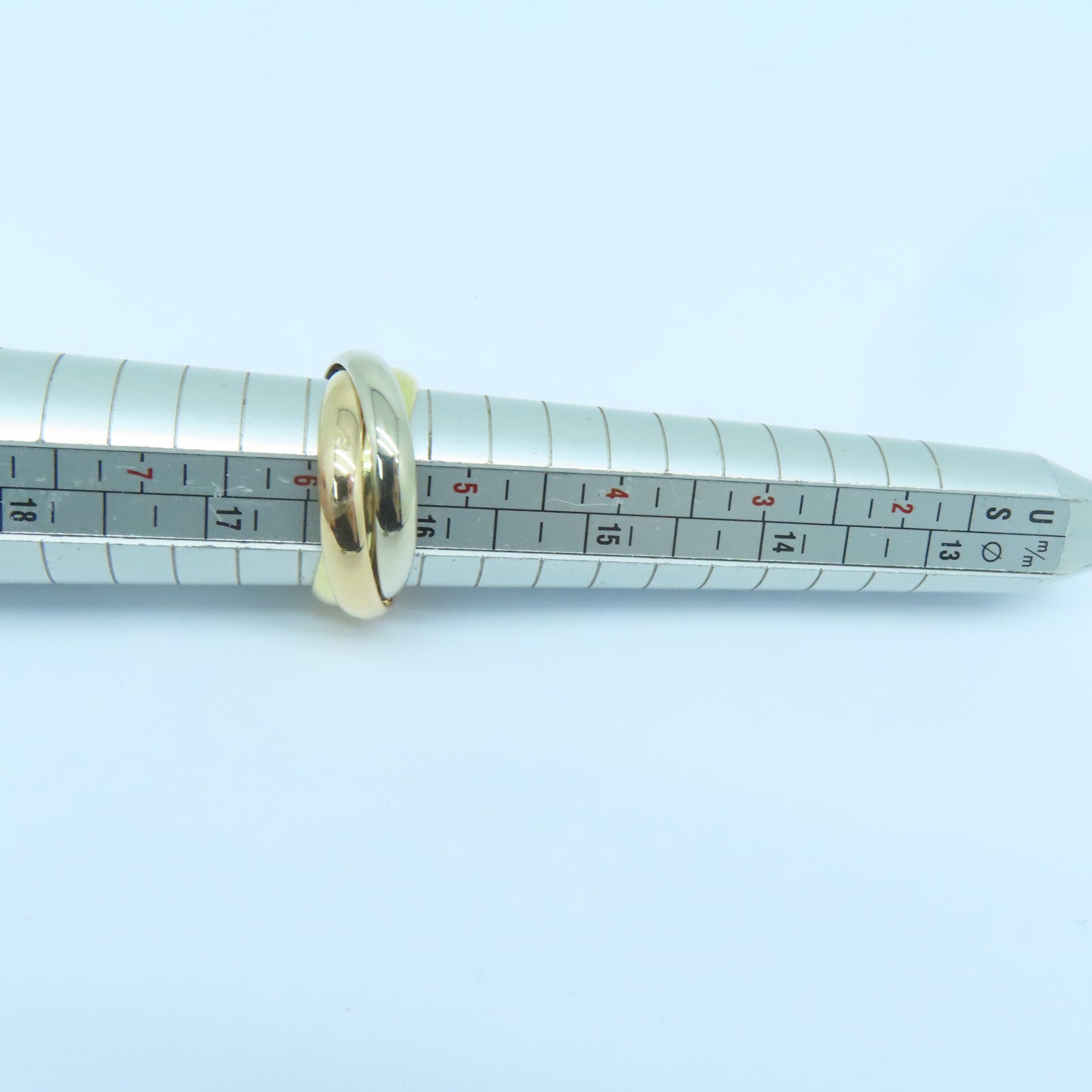 CARTIER 18K黃金/玫瑰金/白金Trinity Ring 2.8mm戒指US#5.75/Cartier#51金色/粉金色/銀色