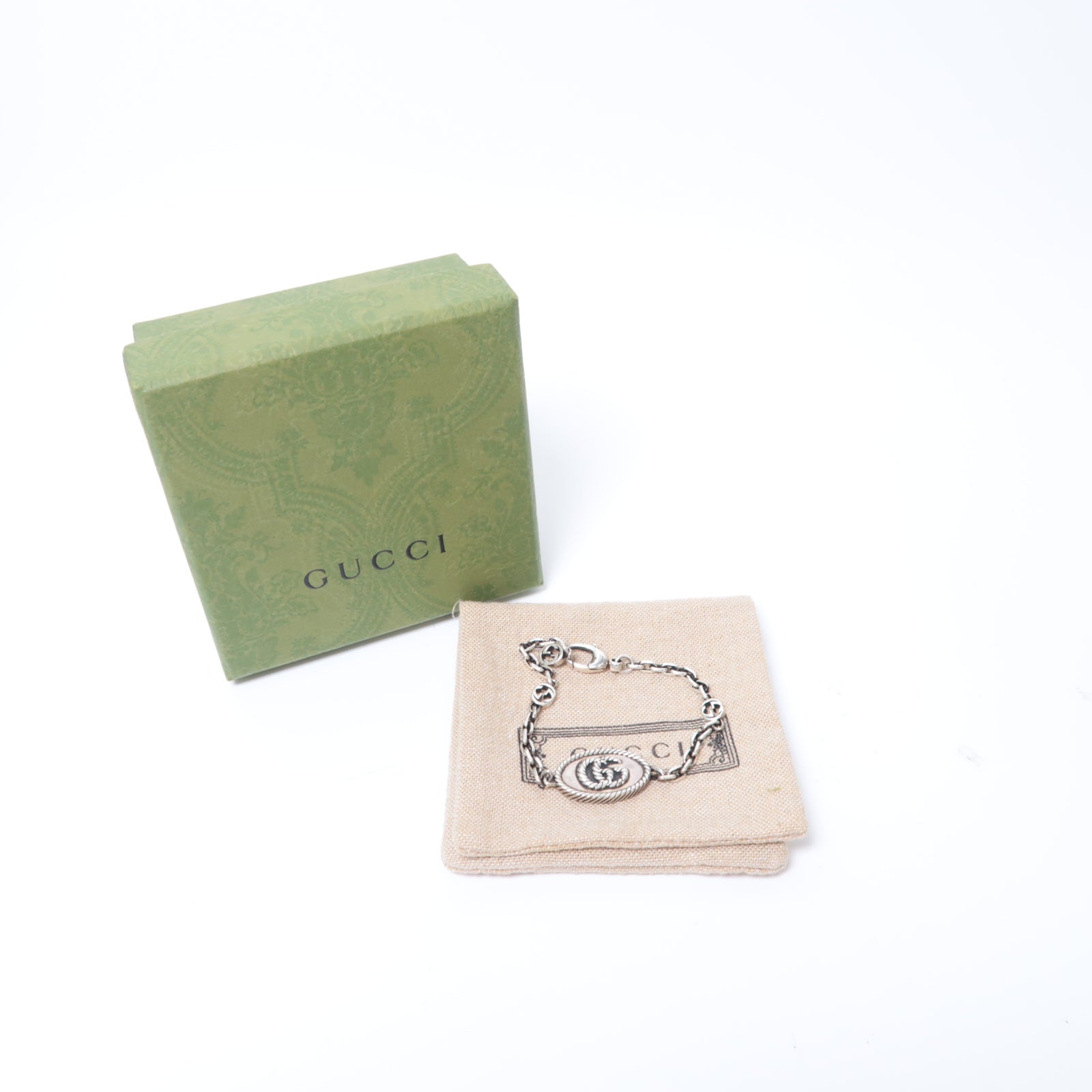 GUCCI 純銀Double G Bracelet手鏈