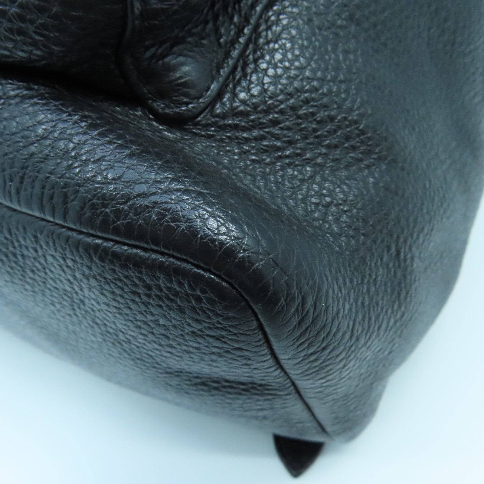 COACH 牛皮皮革Rucksack金扣背包黑色