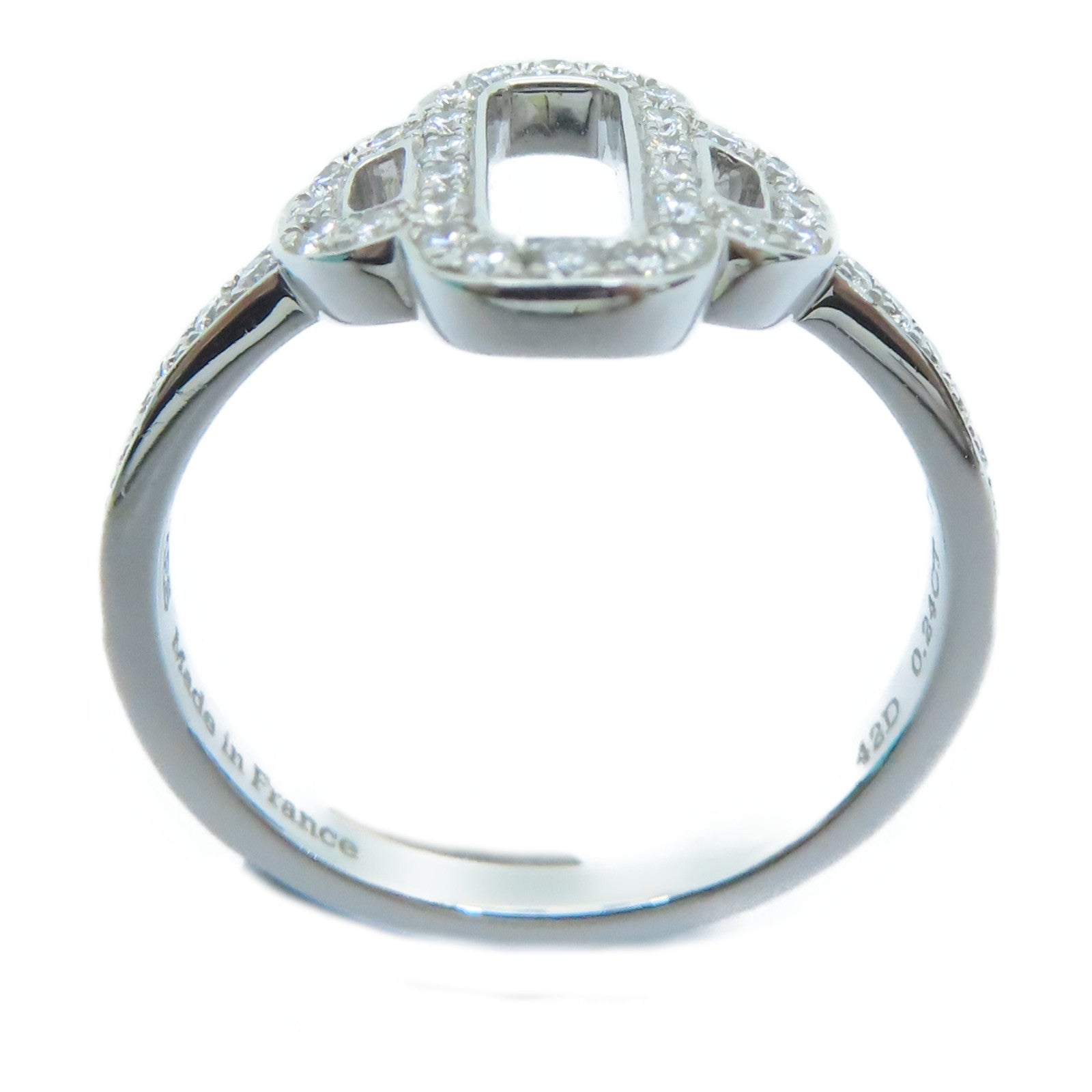 HERMES 【激減優惠】18K白金Diamond Ring0.24ct鑽石戒指Hermes#50/US#5.25