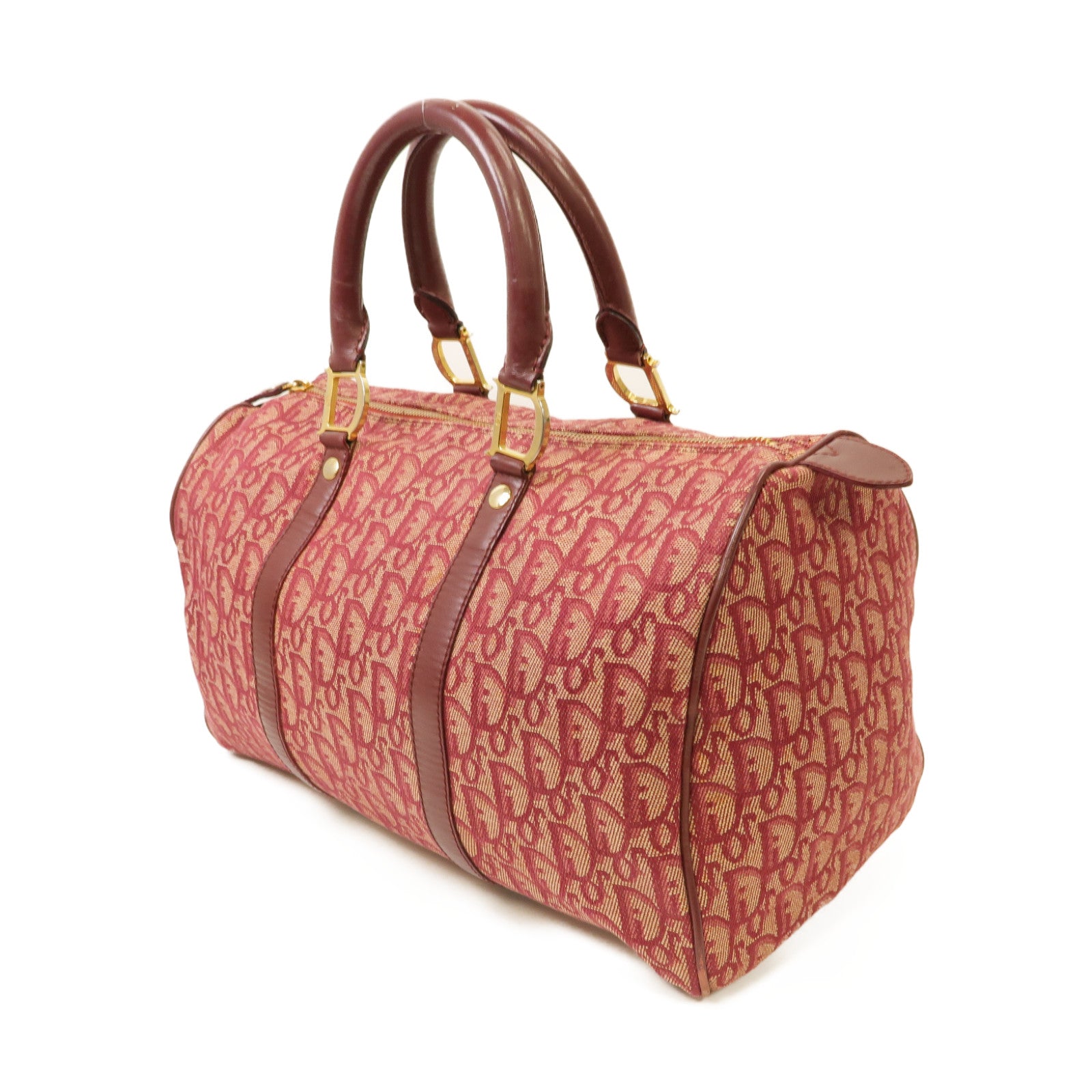 Dior 帆布Handbag金扣手挽袋紅色