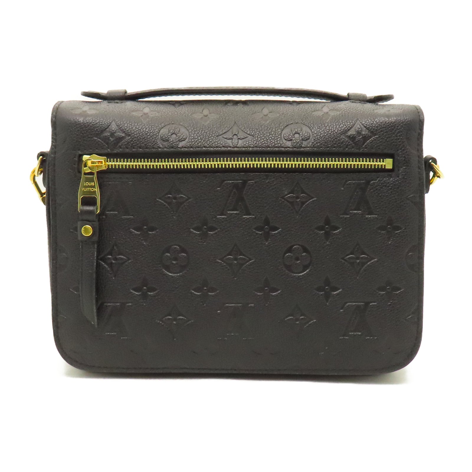 LOUIS VUITTON Monogram Empreinte Pochette Metis金扣手挽肩背兩用袋黑色