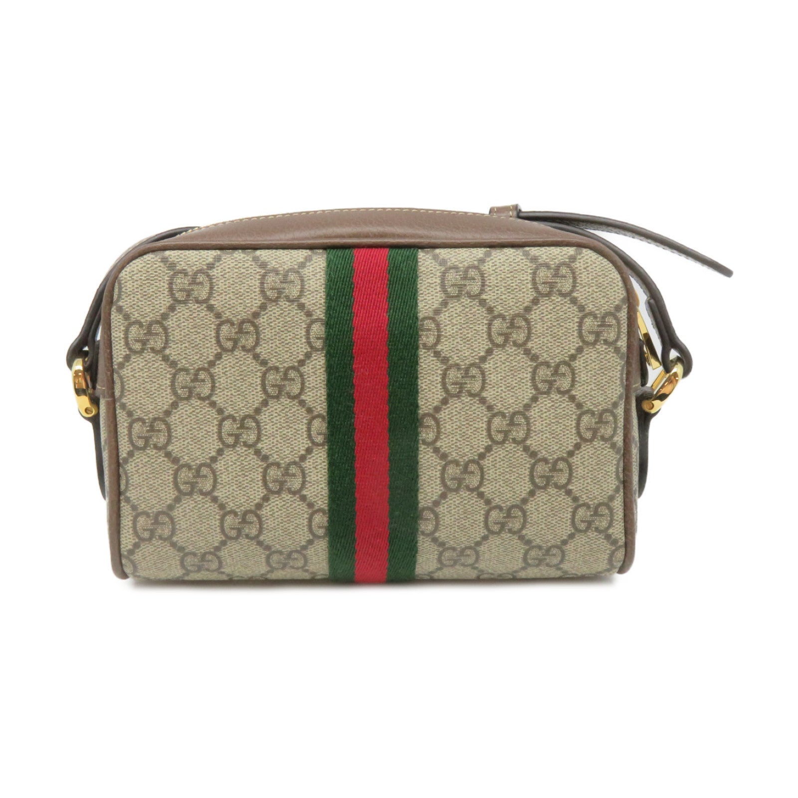 GUCCI 塗層帆布Ophidia GG Supreme金扣肩背袋啡色