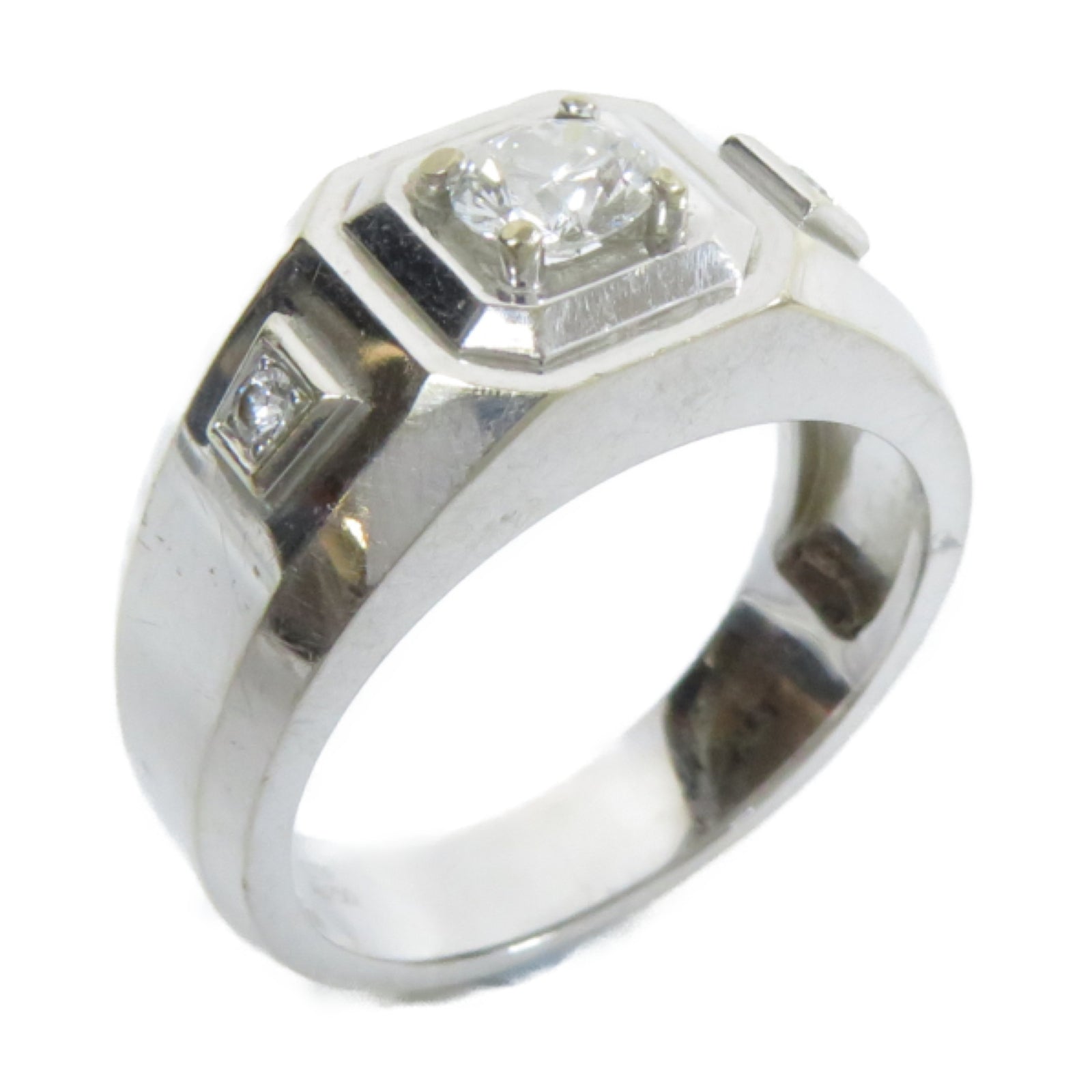 JEWELRY 18K白金Diamond Ring 0.415ct/0.053ct鑽石戒指US#8.25