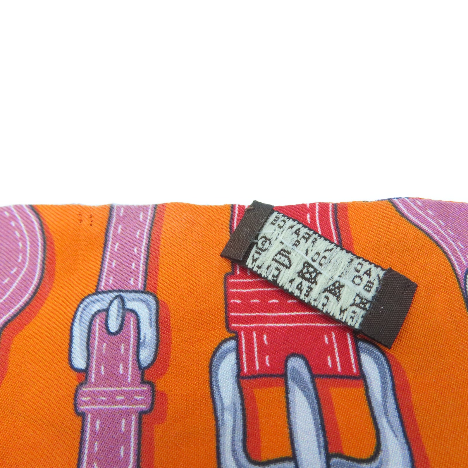HERMES 絲質Twilly絲巾橙色