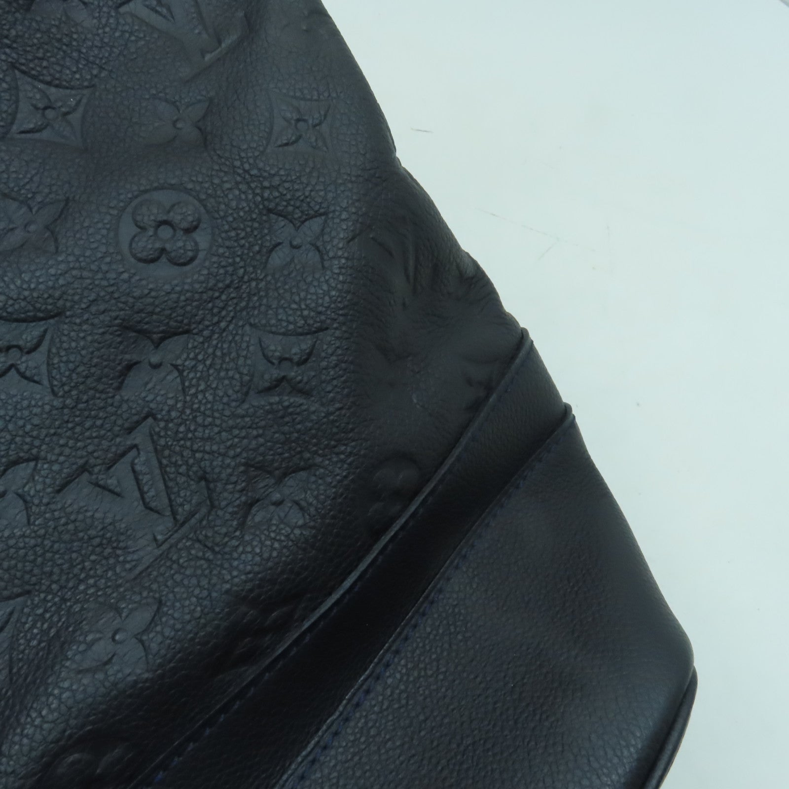 LOUIS VUITTON Monogram Empreinte Citadine PM金扣手挽袋黑色