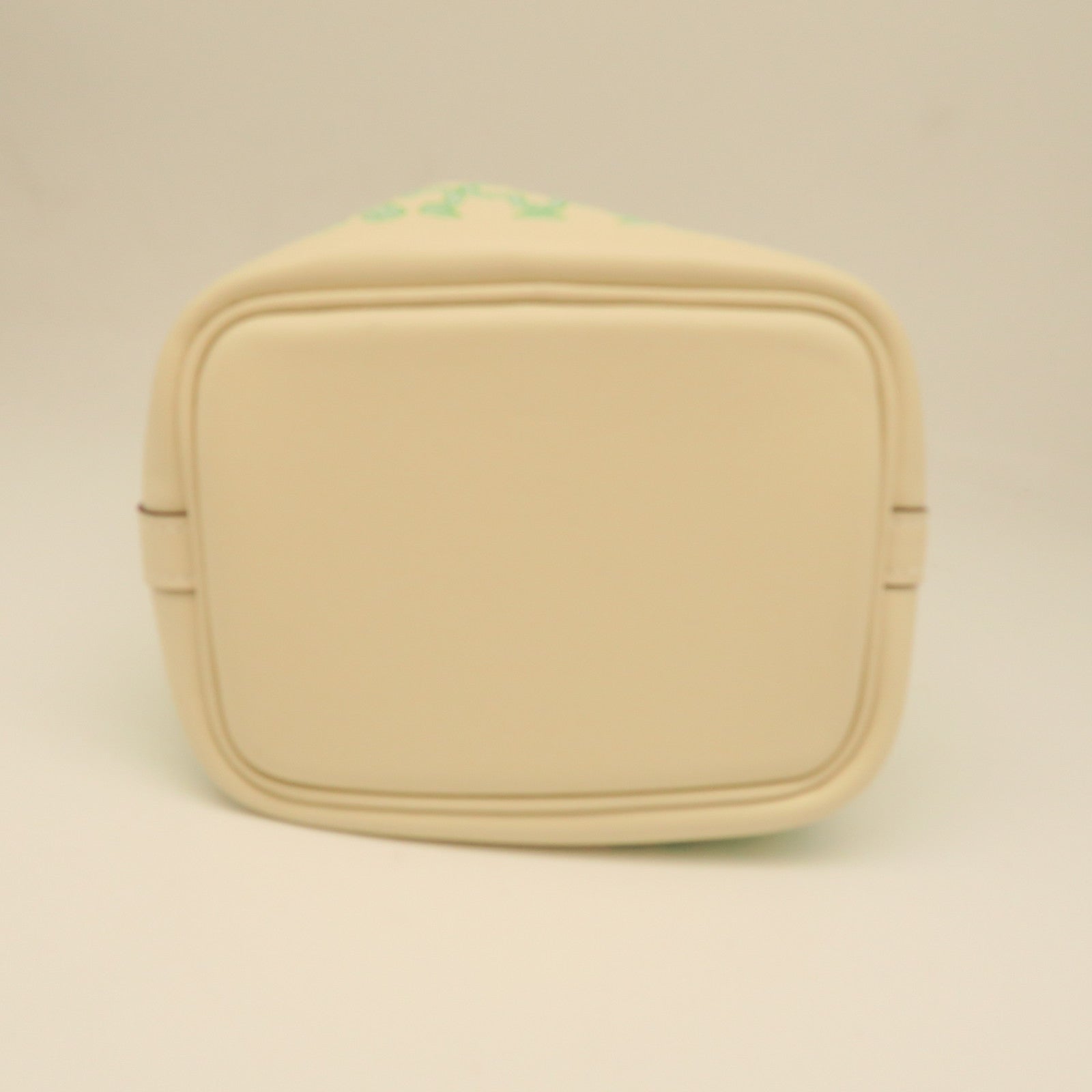 HERMES Swift皮革Picotin Micro Bag银扣手挽袋白色/绿色