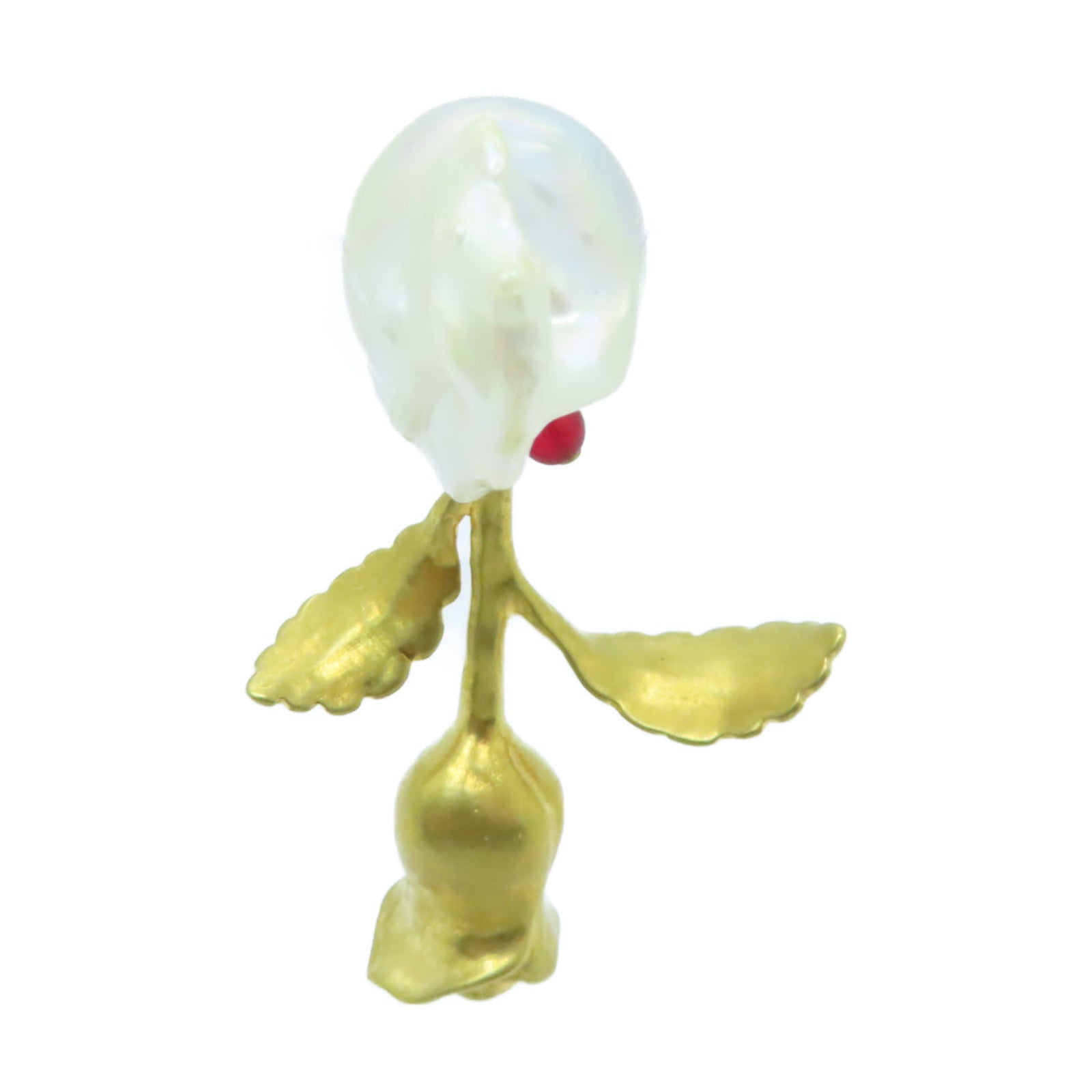 Dior 金屬/PVC Earrings耳環白色/金色