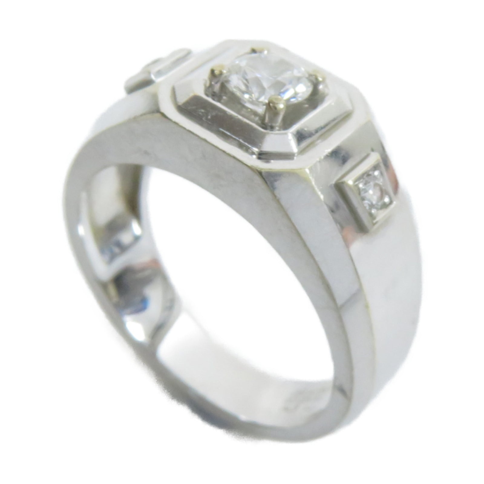 JEWELRY 18K白金Diamond Ring 0.415ct/0.053ct鑽石戒指US#8.25