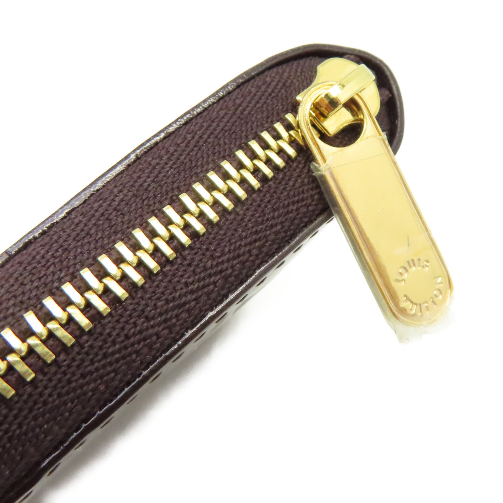 LOUIS VUITTON Mono-Vernis Card Coin Case金扣零錢卡套酒紅色