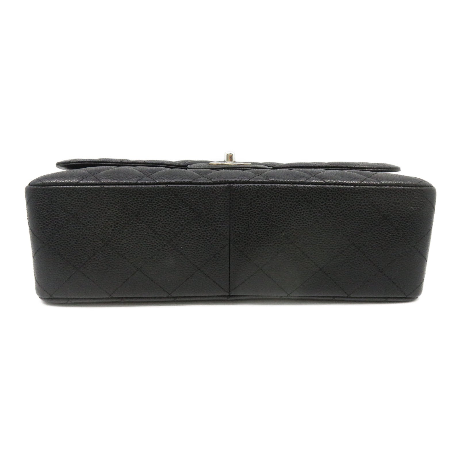 CHANEL [Sharp Reduction Offer] Lingge Cowhide Leather Chain Shoulder Silver Buckle Chain Belt Shoulder Bag Black