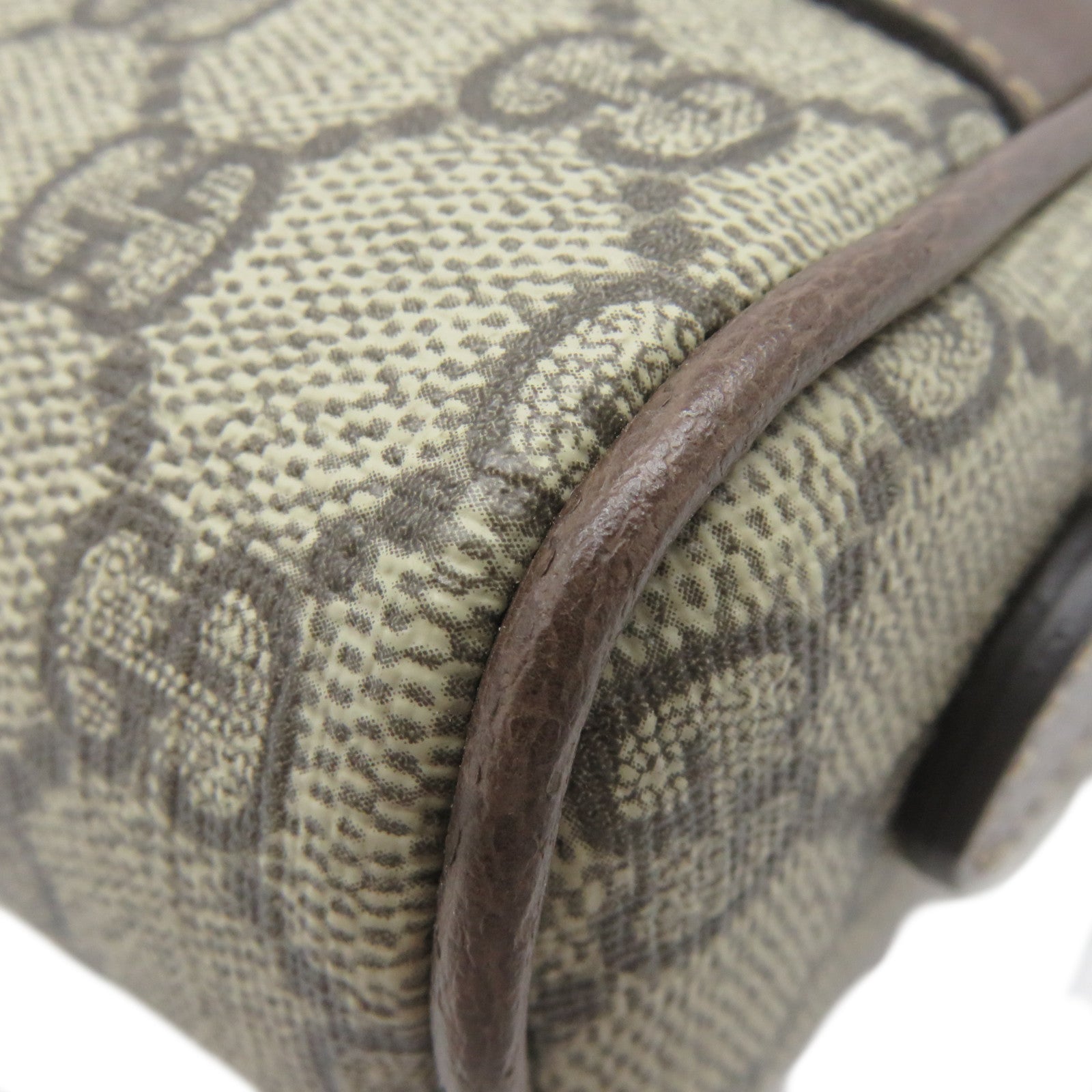 GUCCI 塗層帆布Ophidia GG Supreme金扣肩背袋啡色