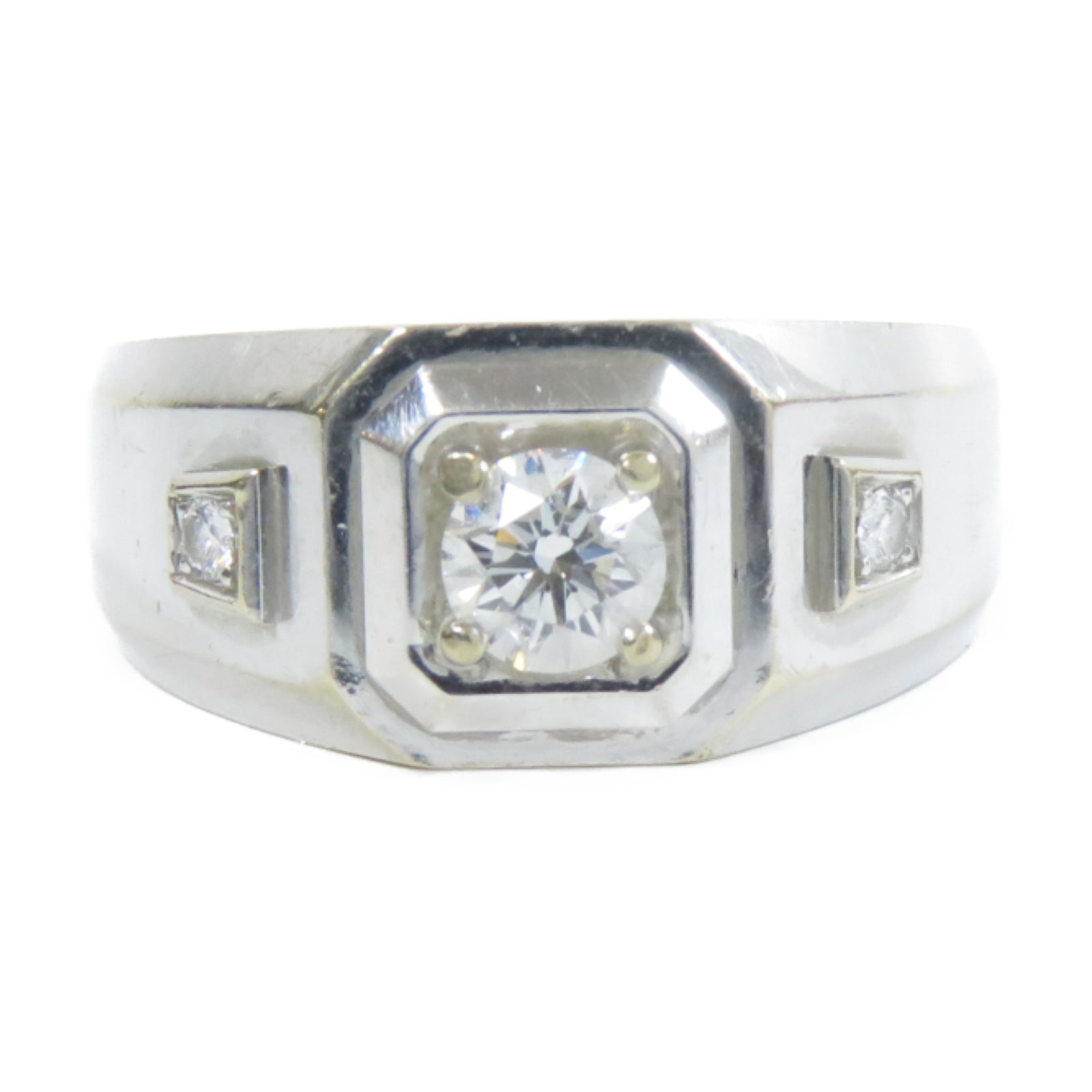 JEWELRY 18K白金Diamond Ring 0.415ct/0.053ct鑽石戒指US#8.25