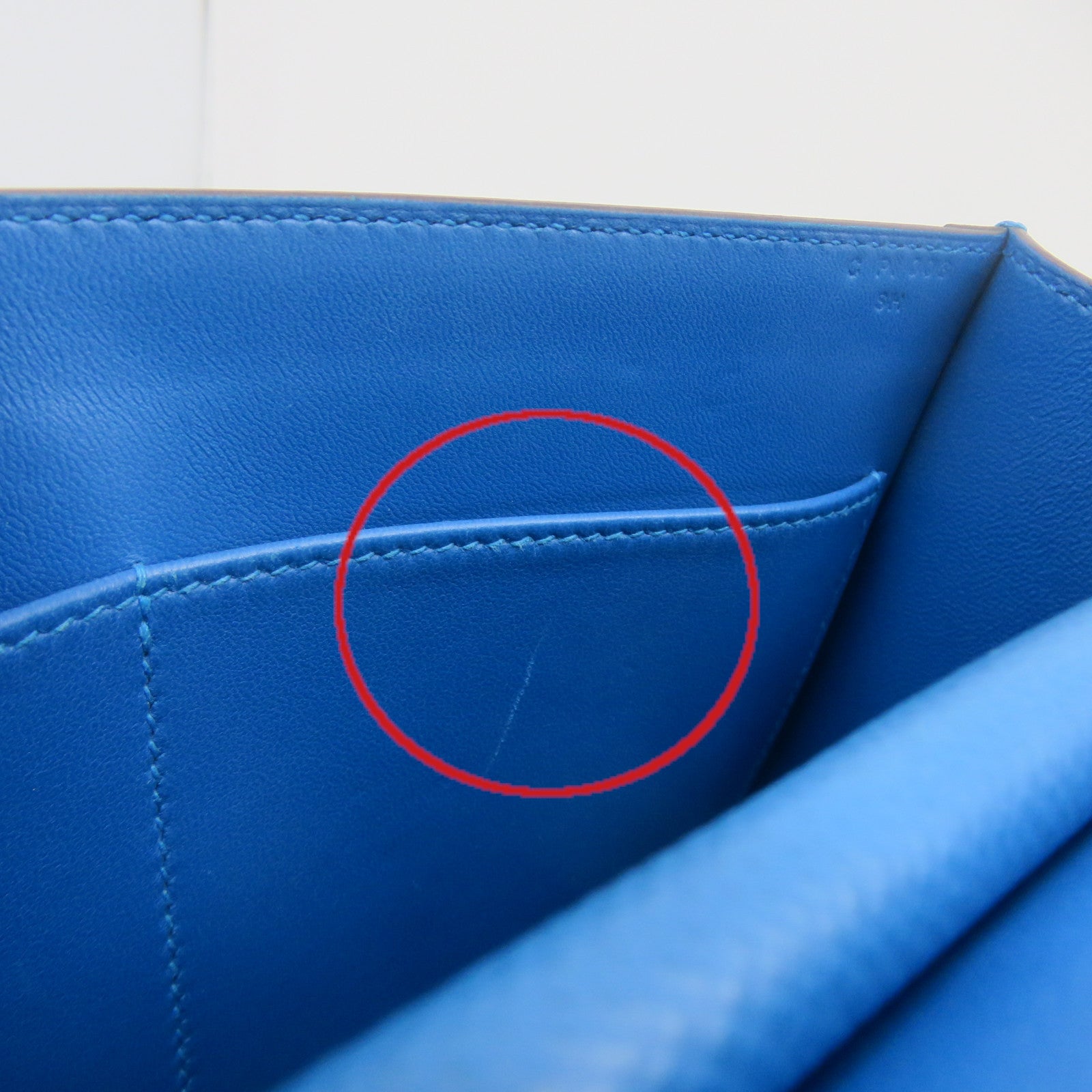 HERMES Epsom皮革Verrou 21 Shoulder Bag銀扣肩背袋Blue Zanzibar藍色