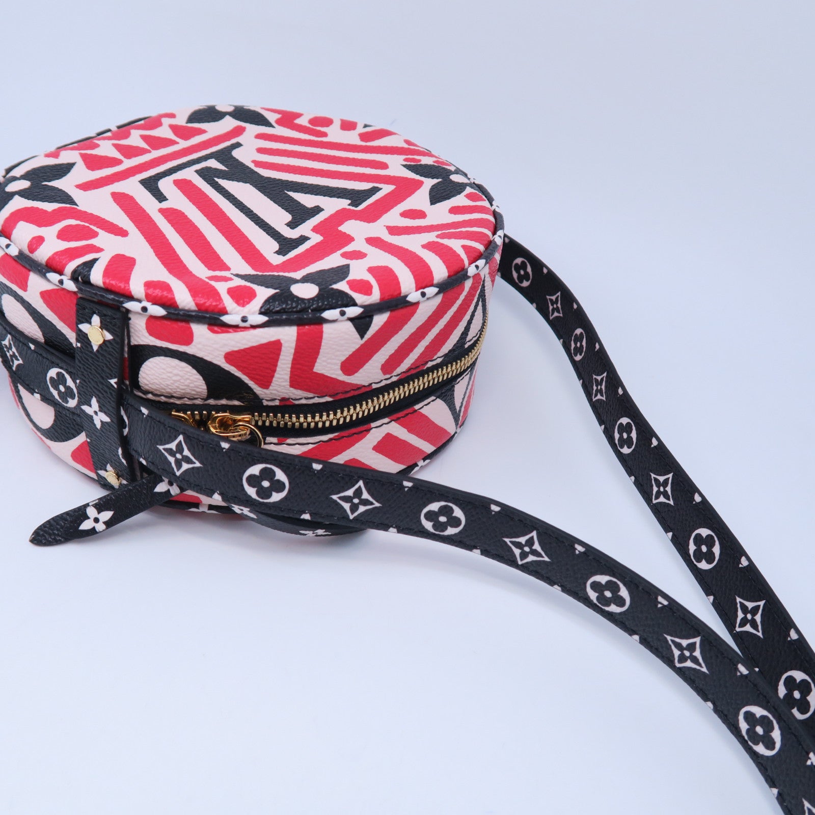 LOUIS VUITTON 【激減優惠】Monogram Giant Boite Chapeau金扣肩背袋紅色/黑色/白色