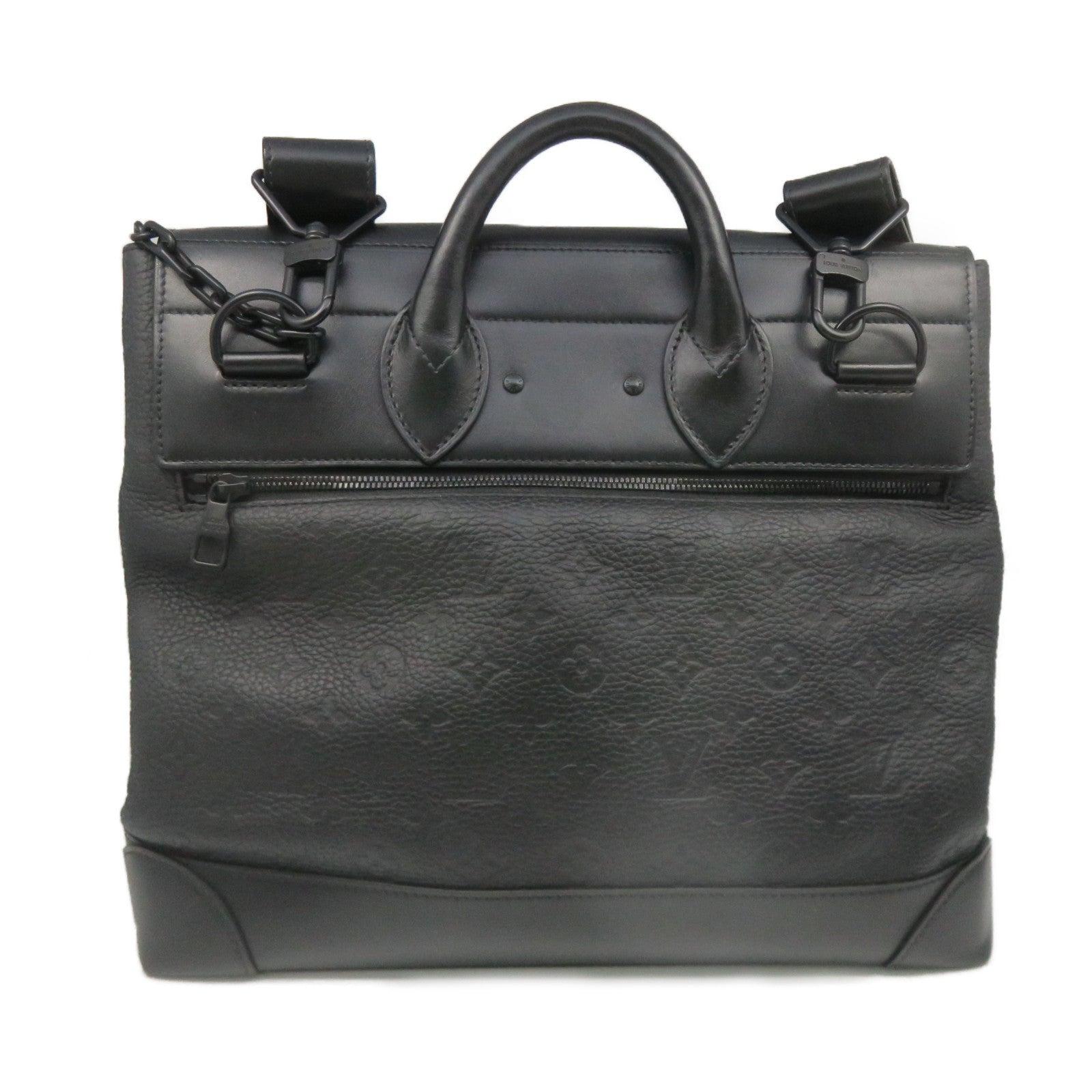 LOUIS VUITTON 【激減優惠】牛皮皮革Steamer PM 2way Shoulder Bag手挽肩背兩用袋黑色