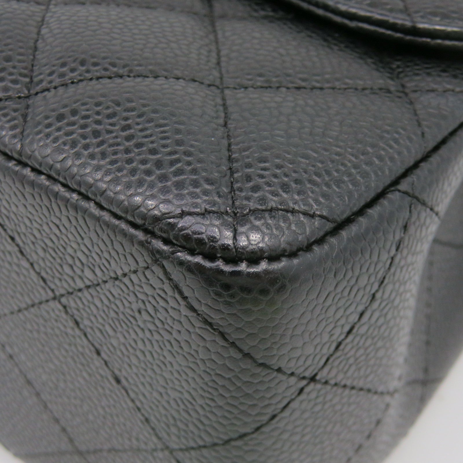 CHANEL [Sharp Reduction Offer] Lingge Cowhide Leather Chain Shoulder Silver Buckle Chain Belt Shoulder Bag Black