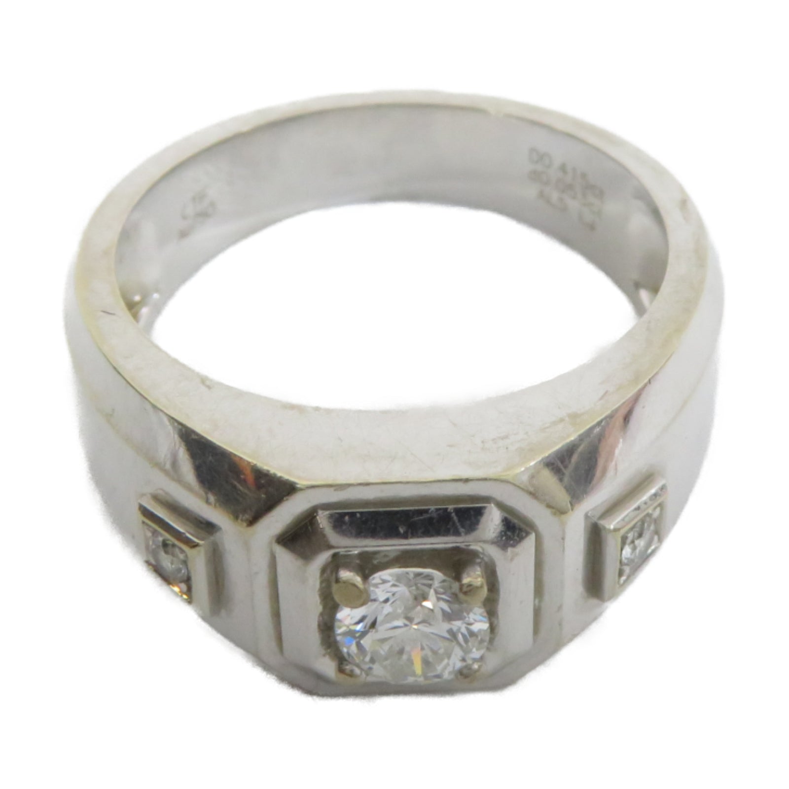 JEWELRY 18K白金Diamond Ring 0.415ct/0.053ct鑽石戒指US#8.25