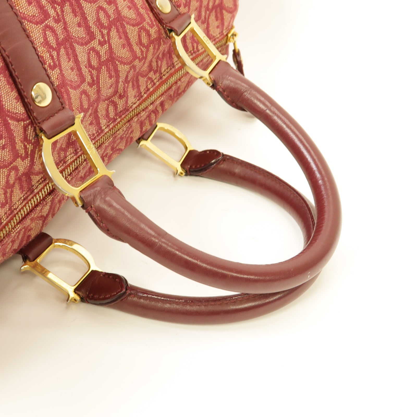Dior 帆布Handbag金扣手挽袋紅色