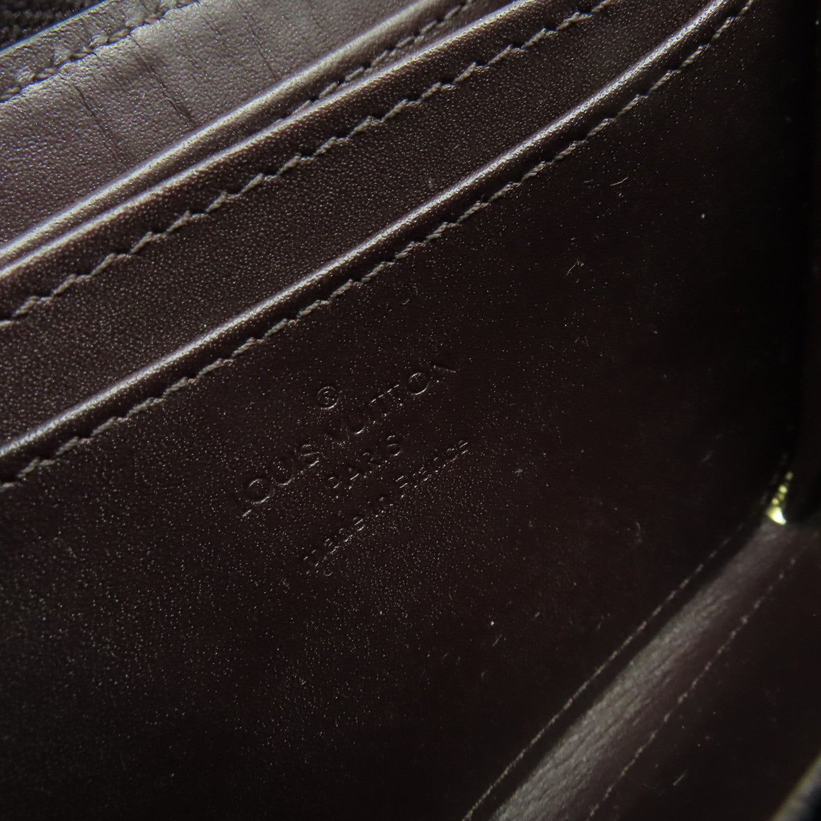 LOUIS VUITTON Mono-Vernis Card Coin Case金扣零錢卡套酒紅色