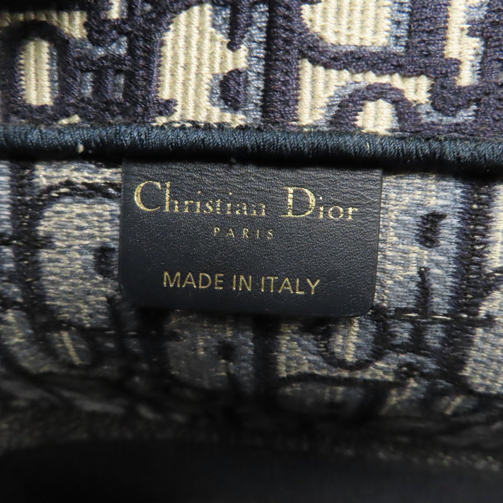 Dior 帆布Book Tote手挽袋深藍色/米色