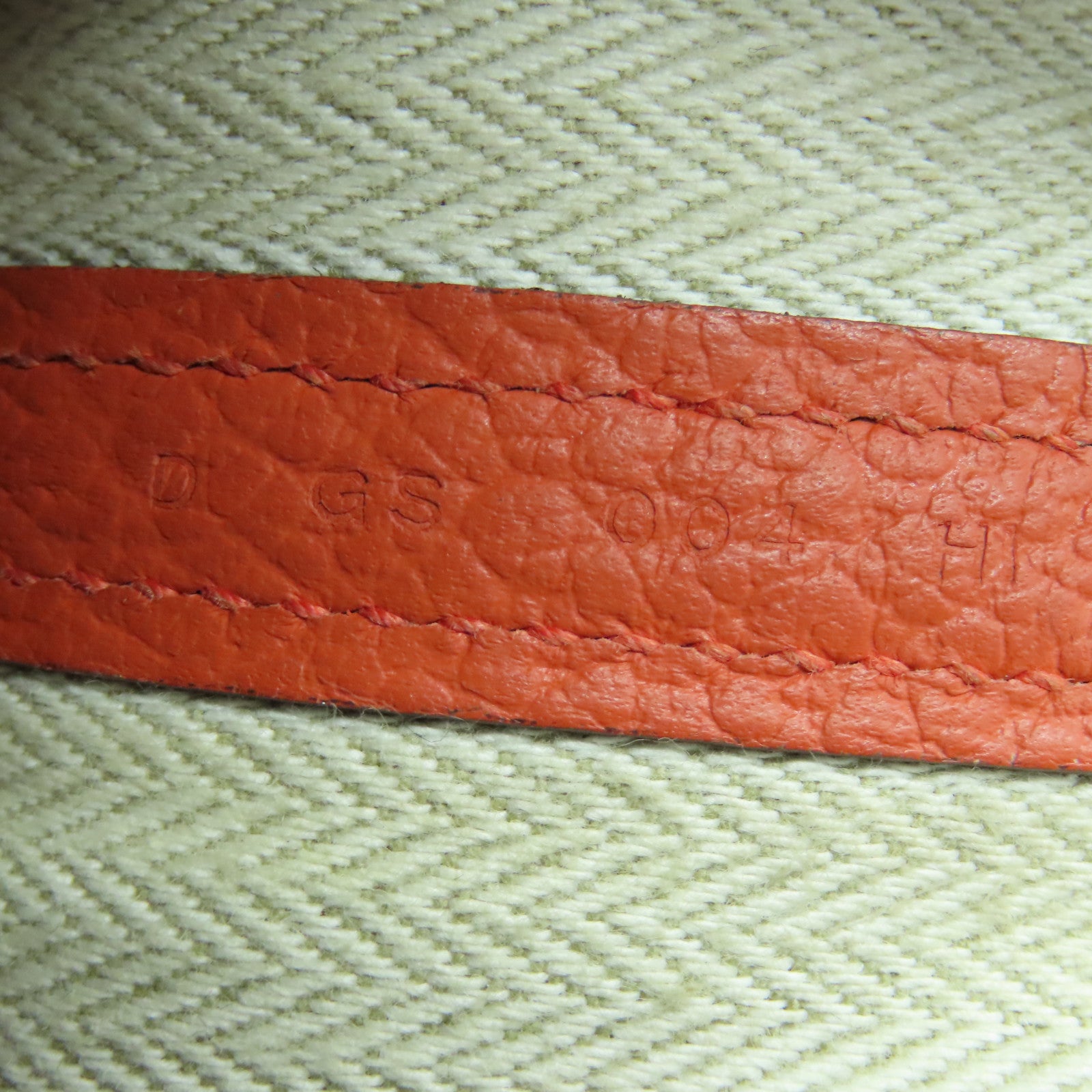 HERMES Country皮革Garden Party TPM銀扣手挽袋鱷魚橘