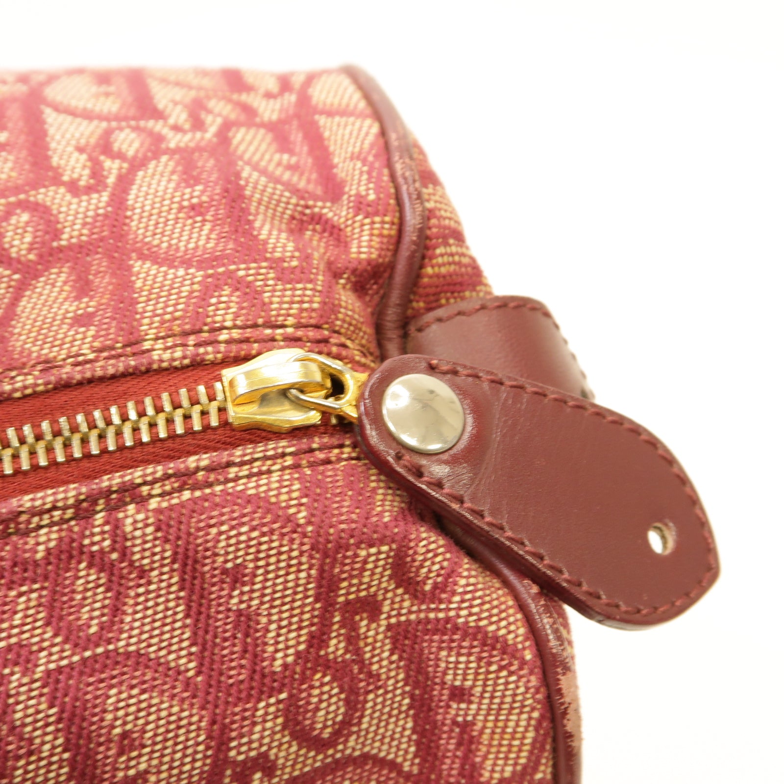 Dior 帆布Handbag金扣手挽袋紅色