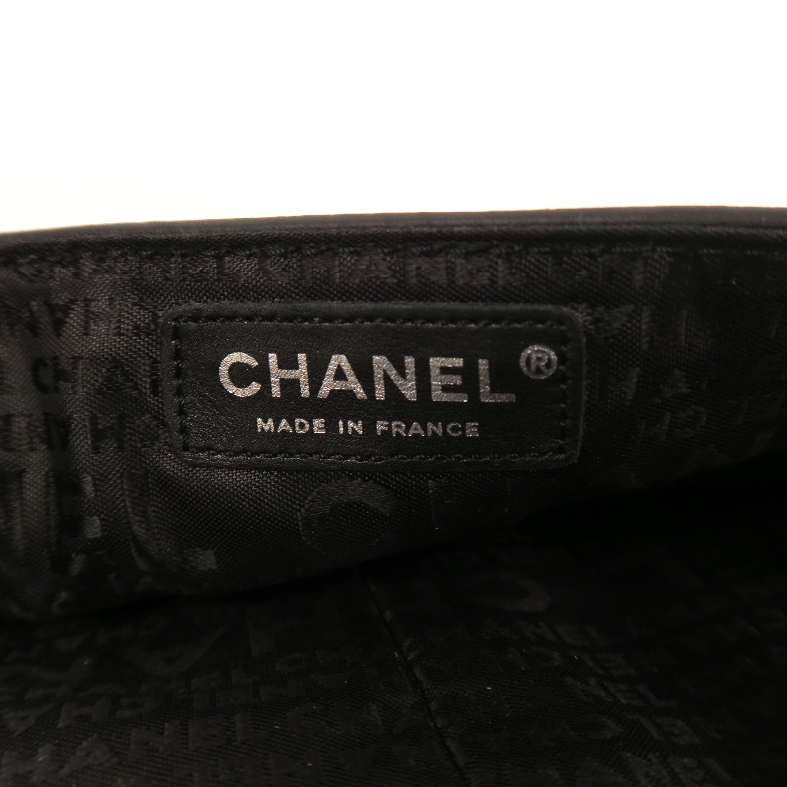 CHANEL 牛皮皮革Chain Shoulder銀扣鏈帶肩背袋黑色