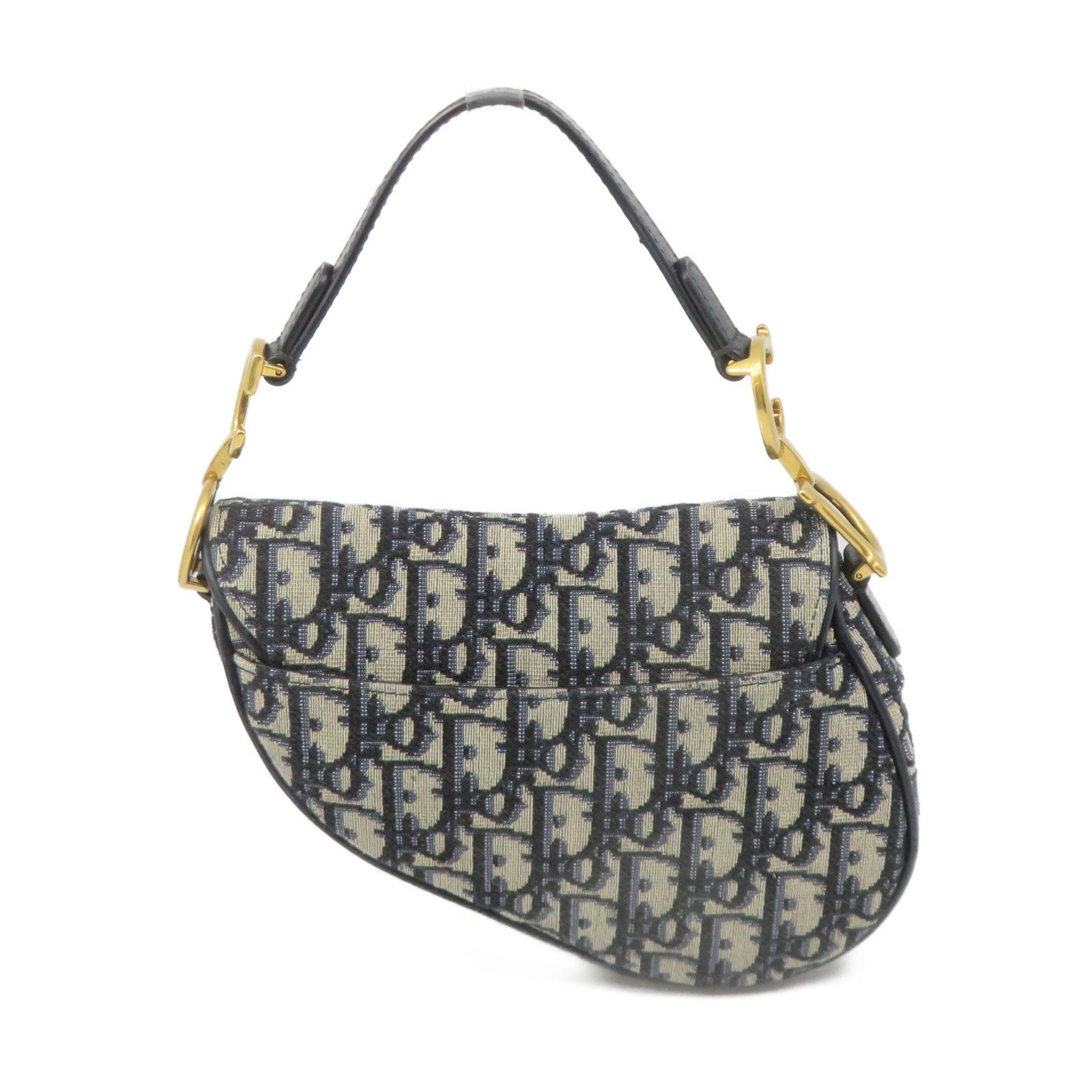 Dior canvas Mini Saddle Hand Bag royal blue